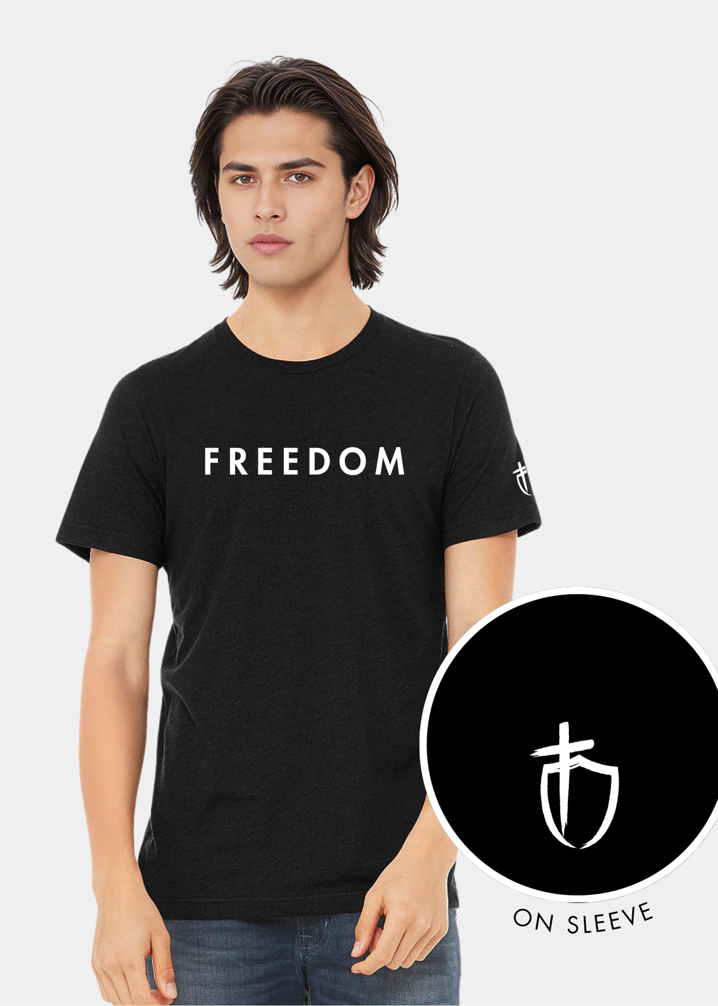 Men's Triblend Short Sleeve Tee - FREEDOM