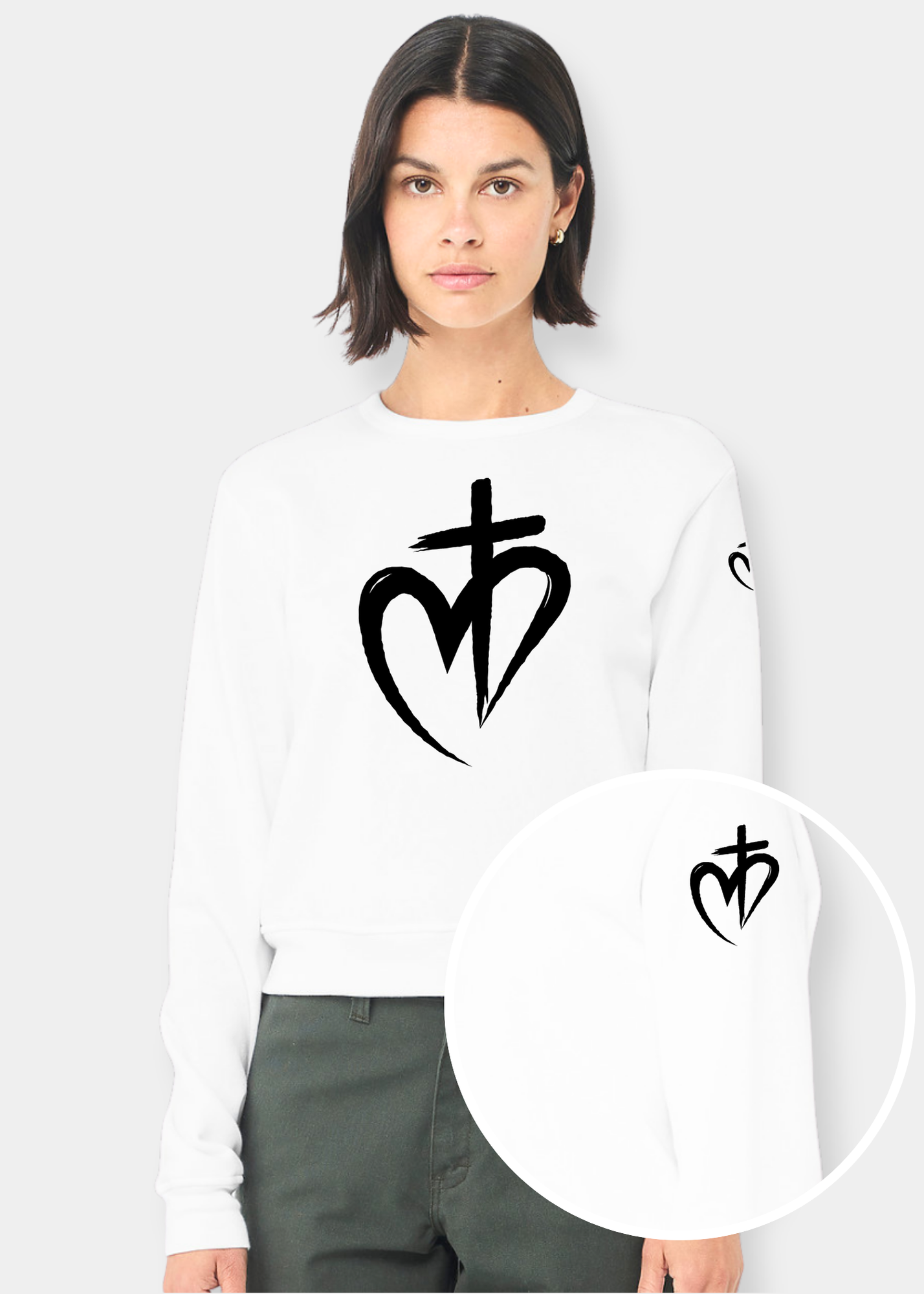 Women's Classic Crewneck Sweatshirt - White