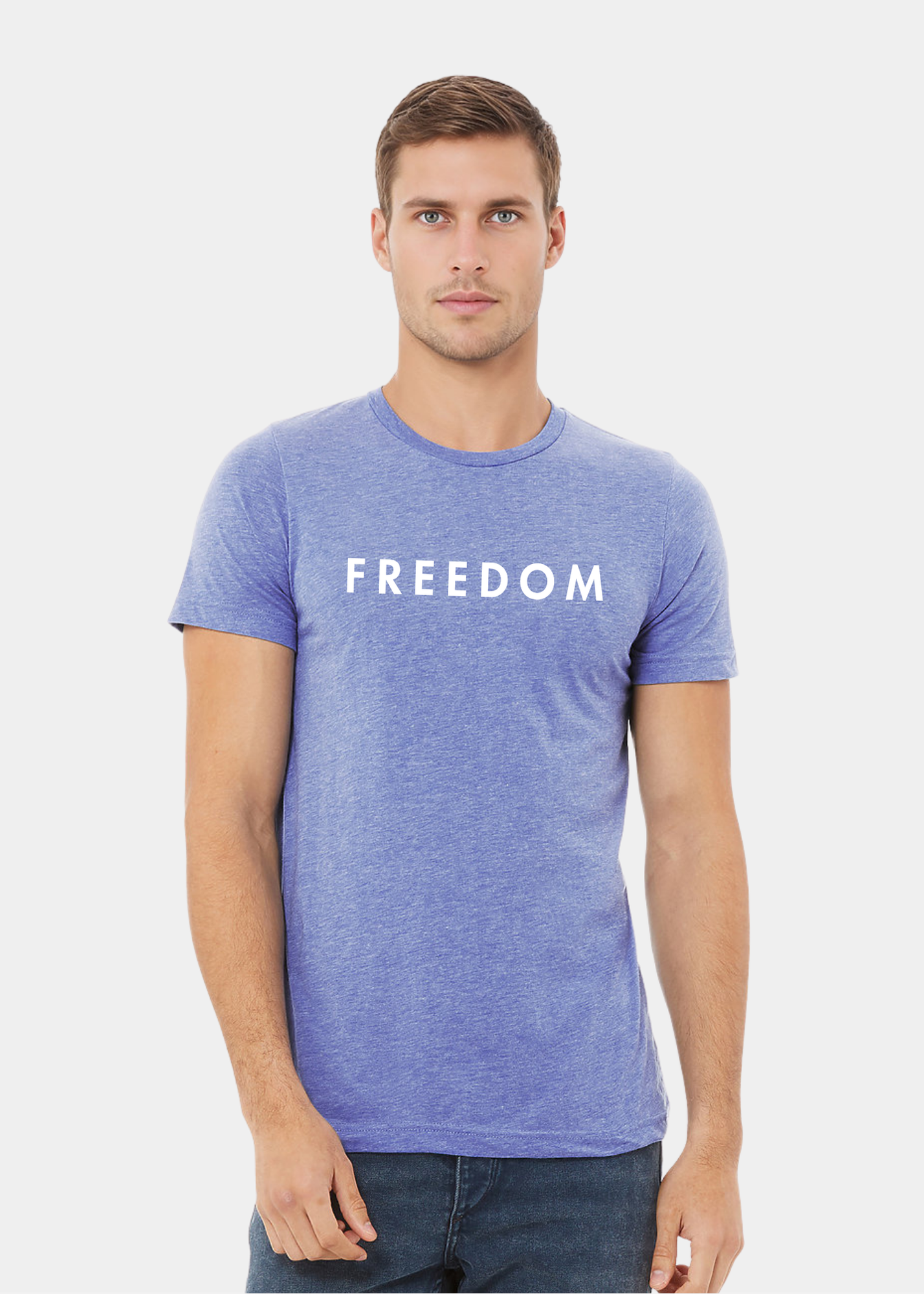 Men's Triblend Short Sleeve Tee - FREEDOM