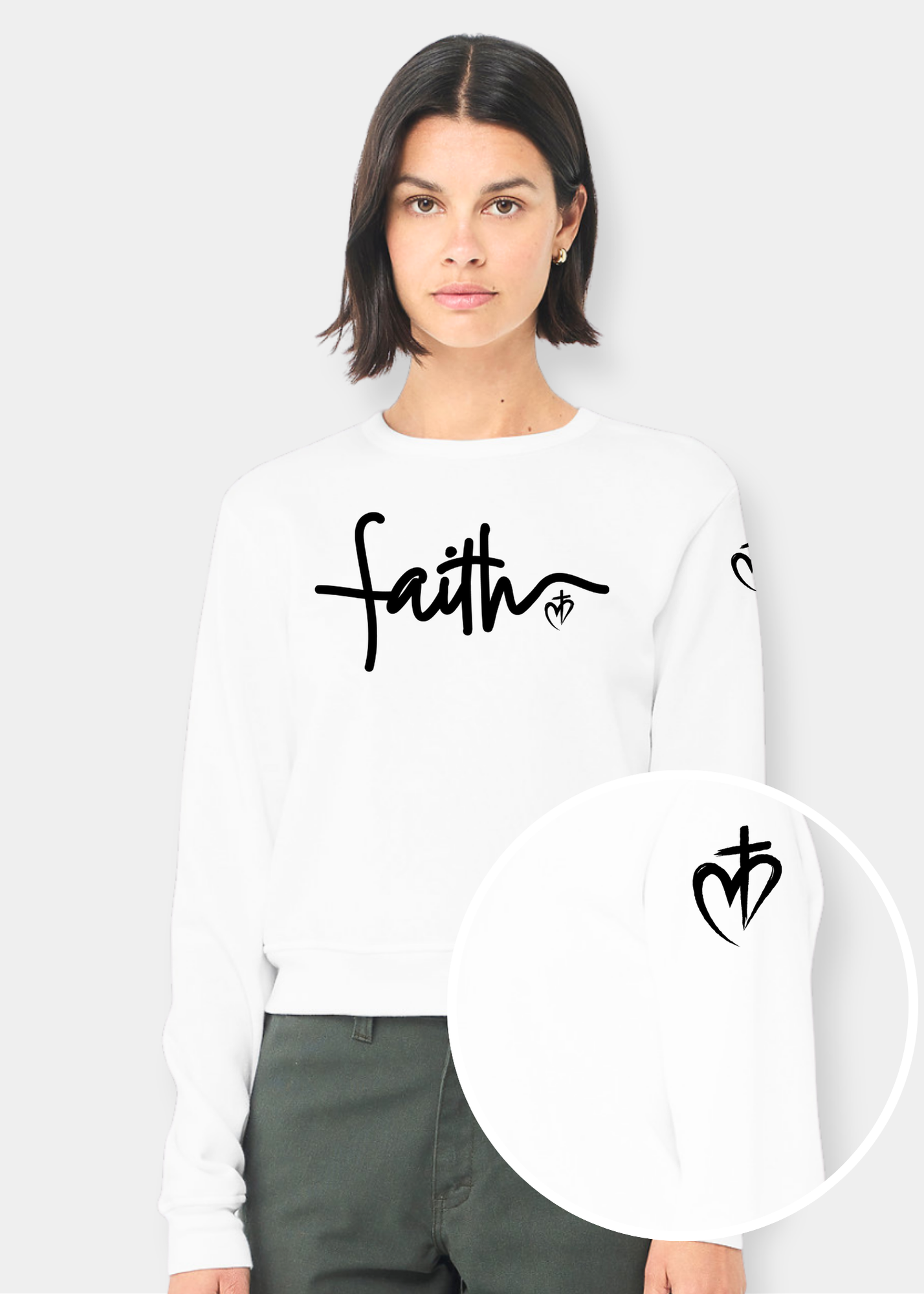 Women's Classic Crewneck Sweatshirt - White