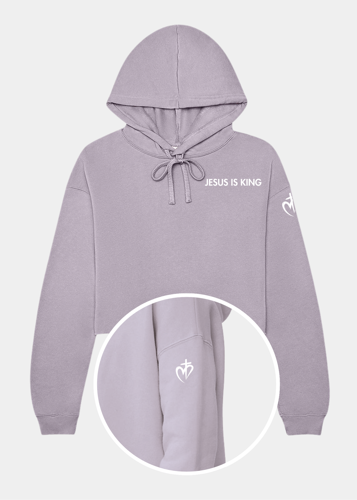 Women's Cropped Fleece Hoodie - Storm