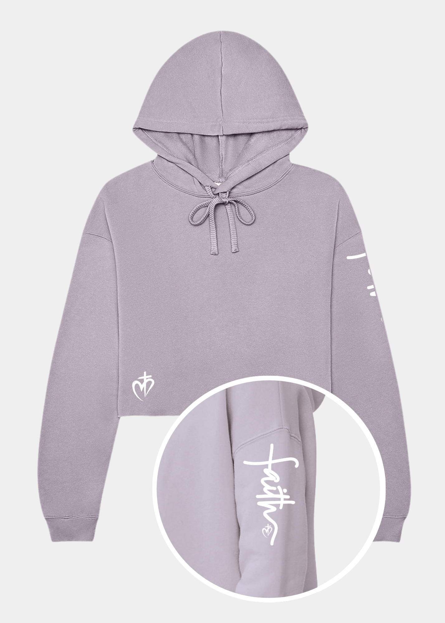 Women's Cropped Fleece Hoodie - Storm