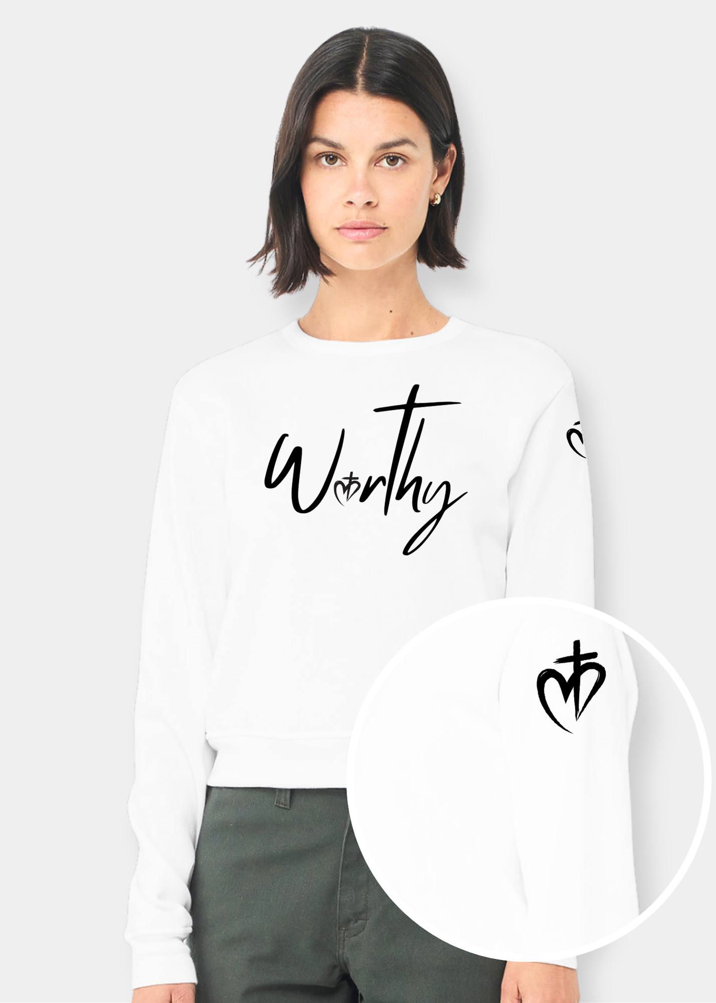 Women's Classic Crewneck Sweatshirt - White