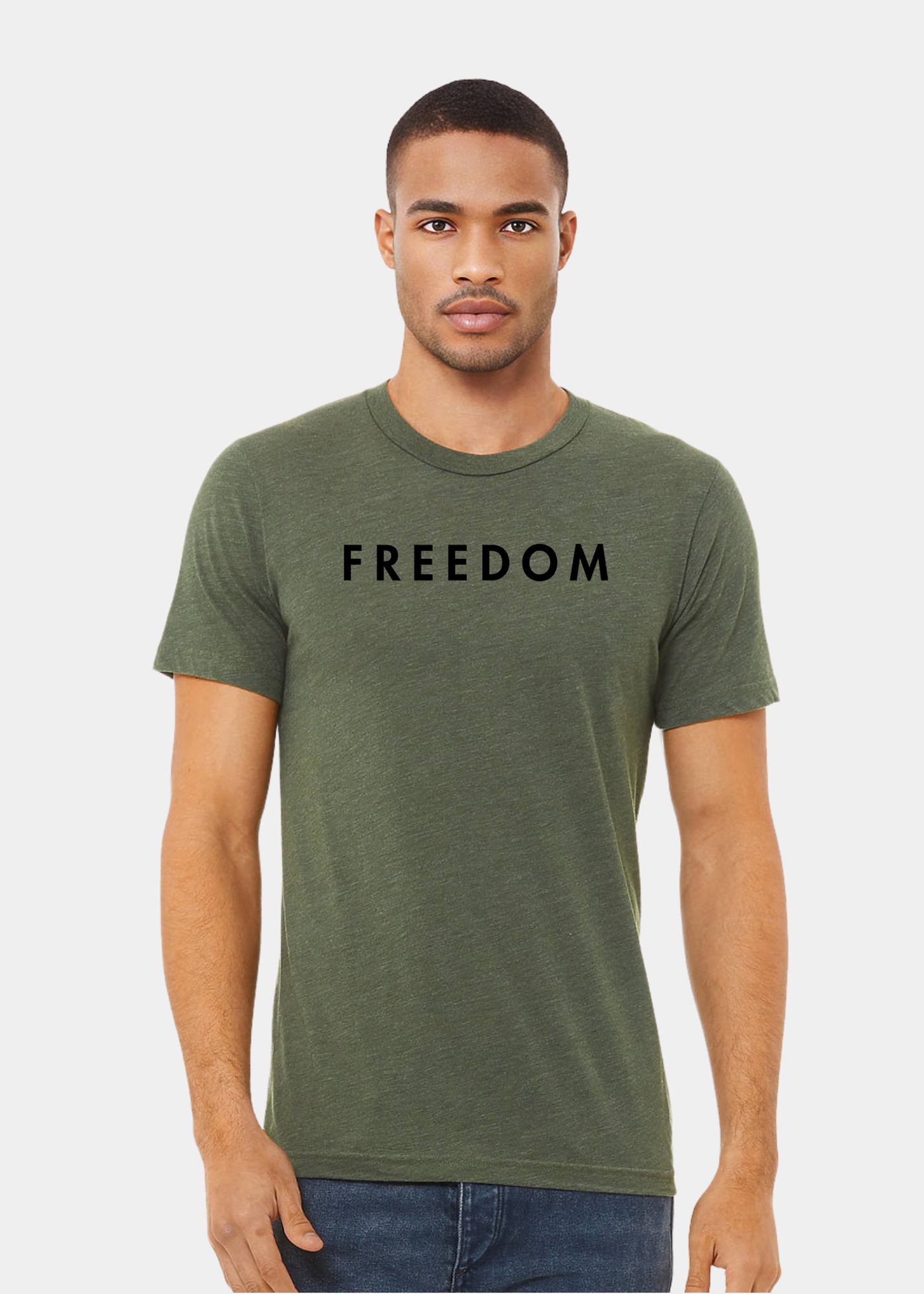 Men's Triblend Short Sleeve Tee - FREEDOM