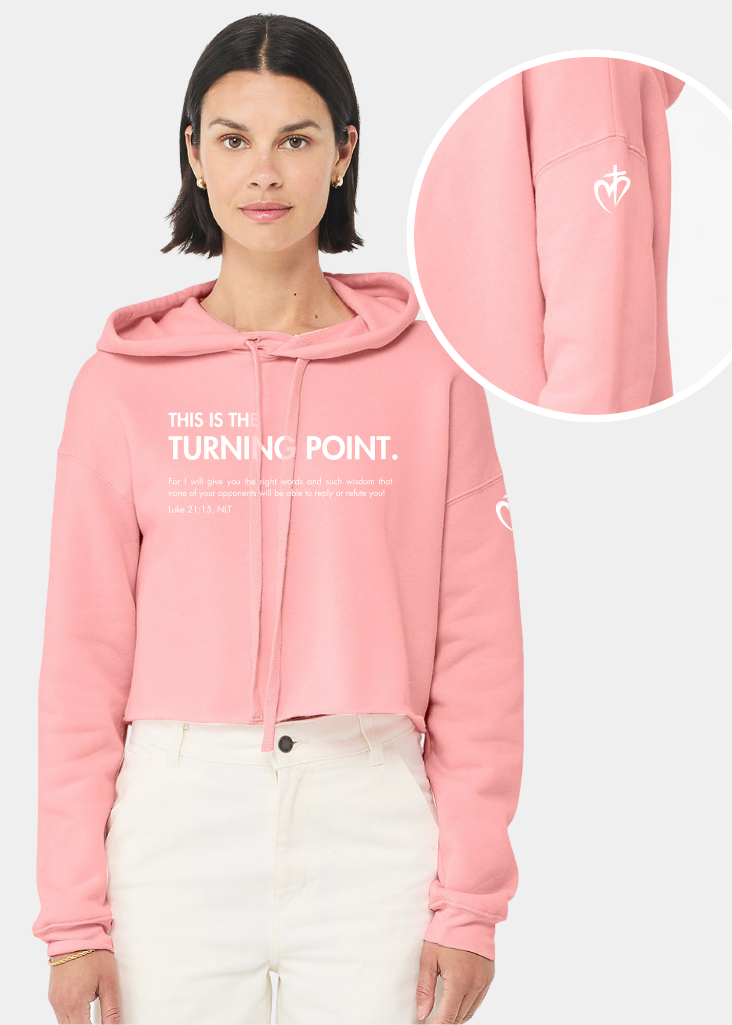 Women's Cropped Fleece Hoodie - FREEDOM