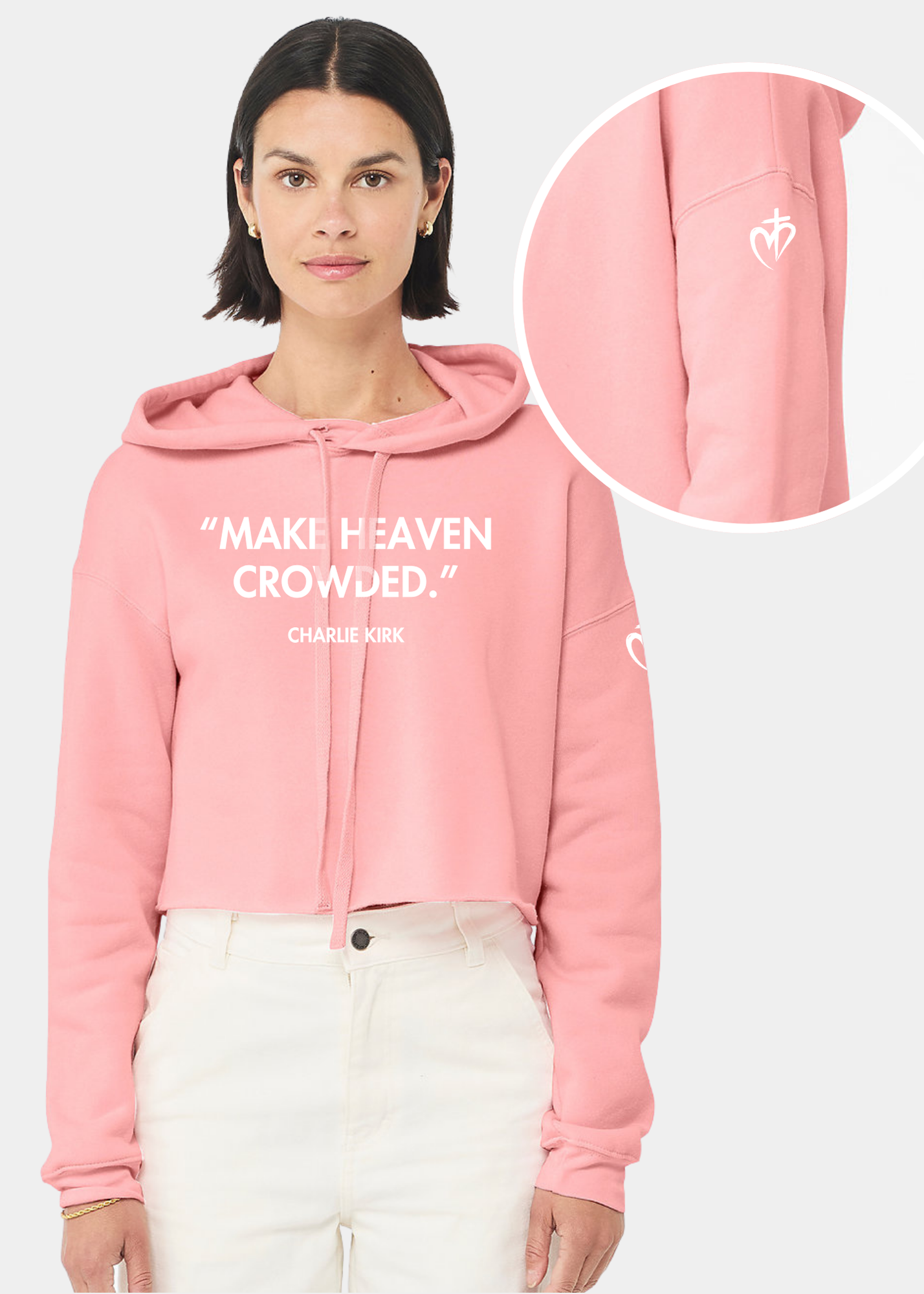 Women's Cropped Fleece Hoodie - FREEDOM