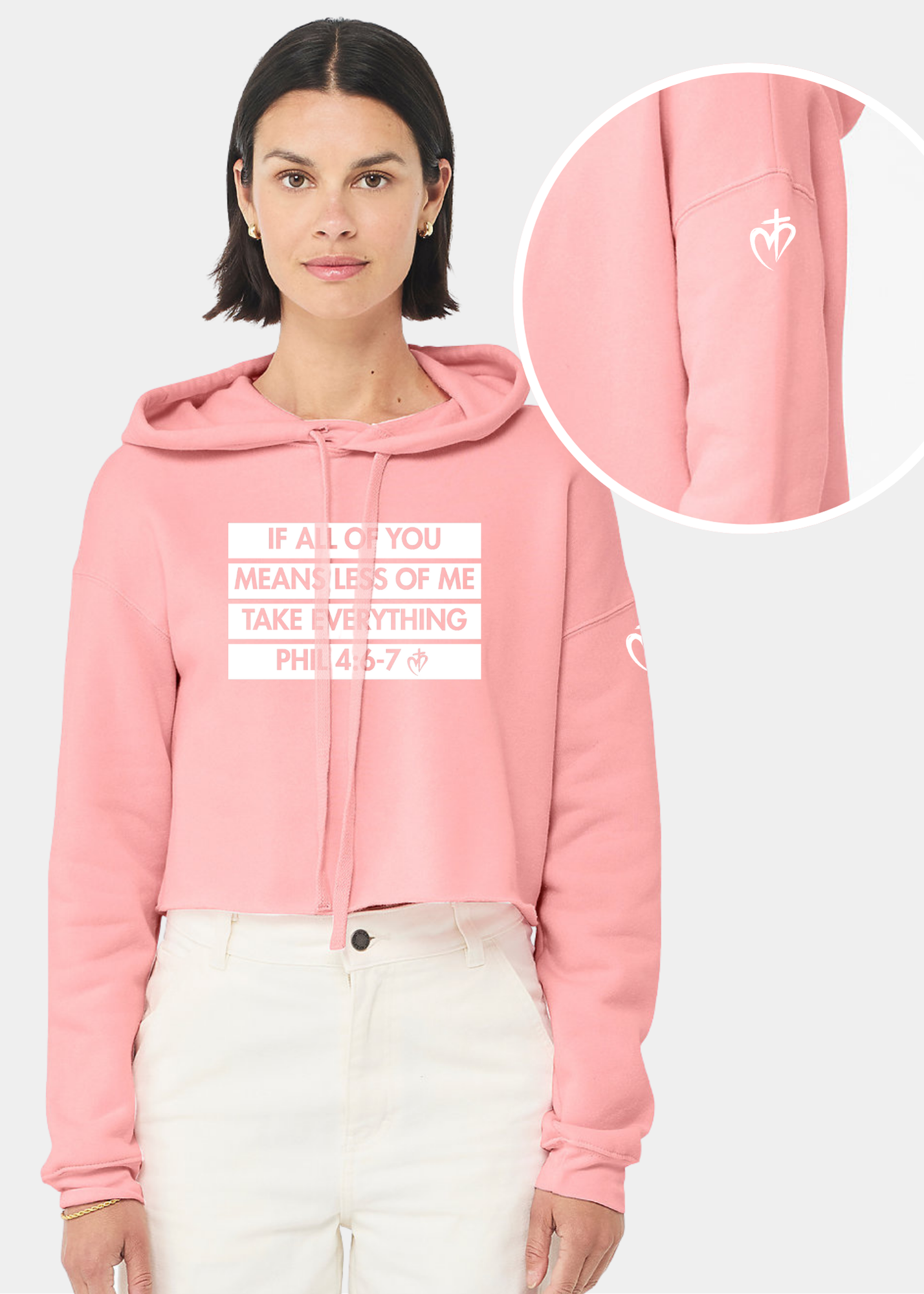 Women's Cropped Fleece Hoodie - FREEDOM