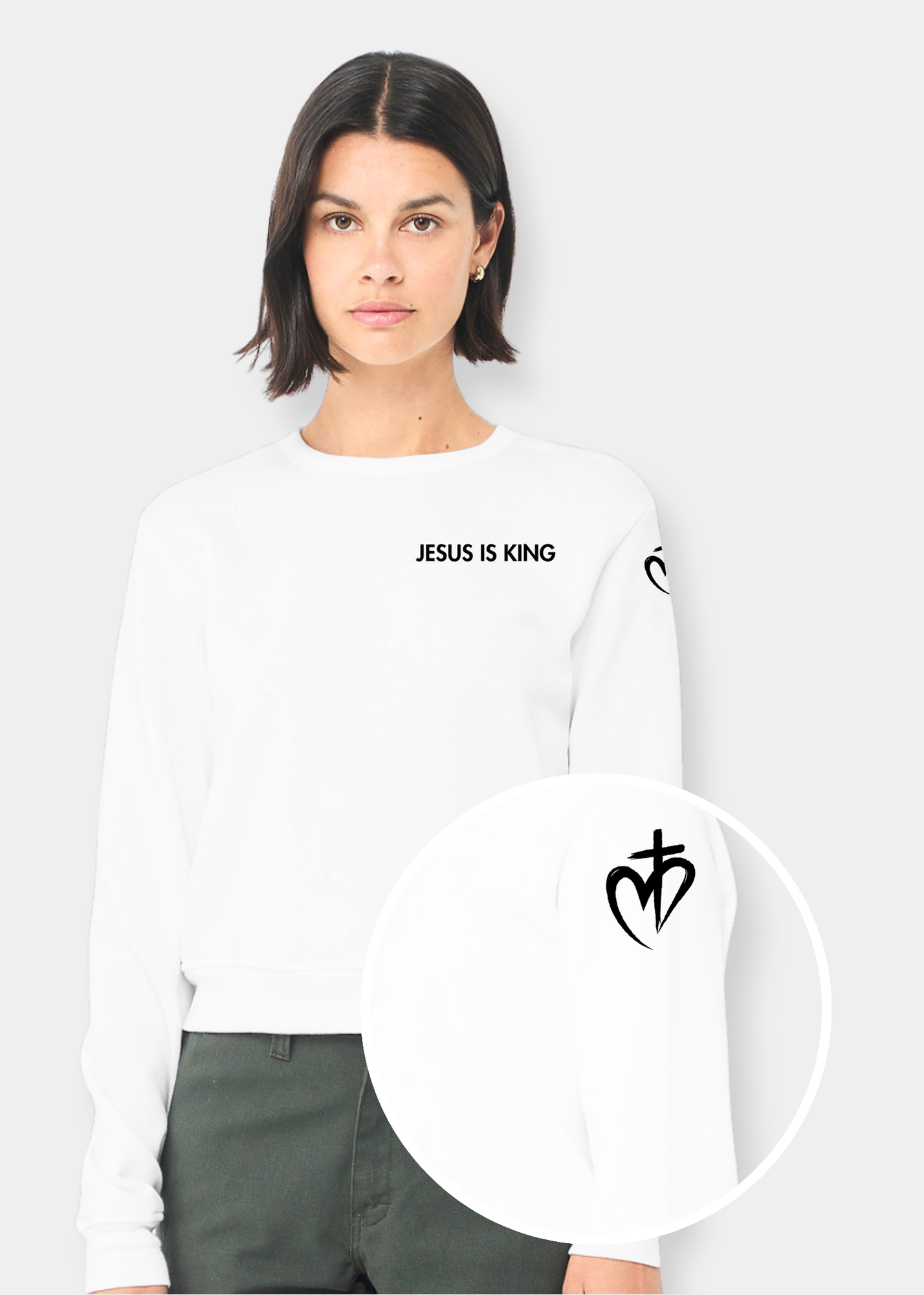 Women's Classic Crewneck Sweatshirt - White