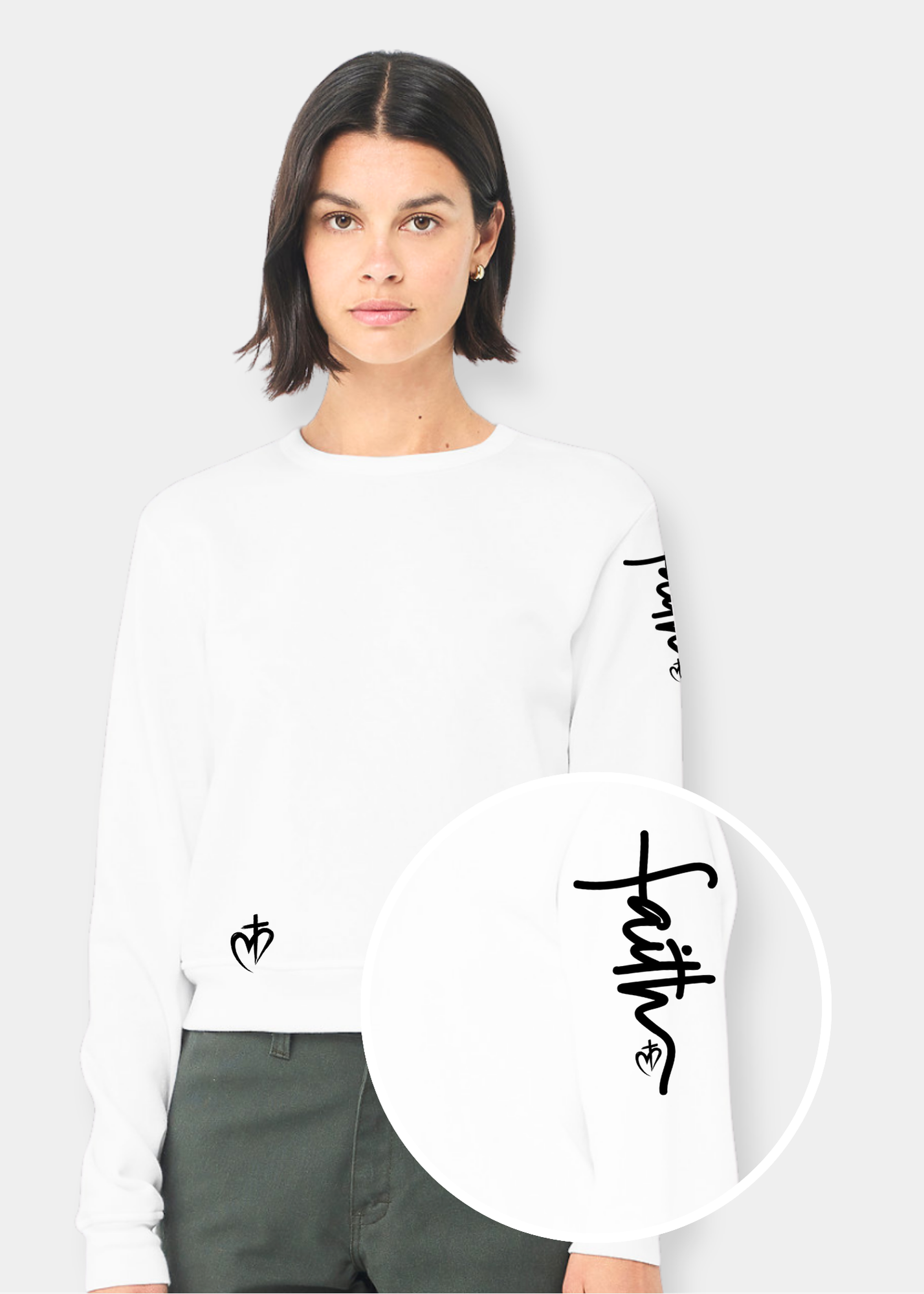 Women's Classic Crewneck Sweatshirt - White