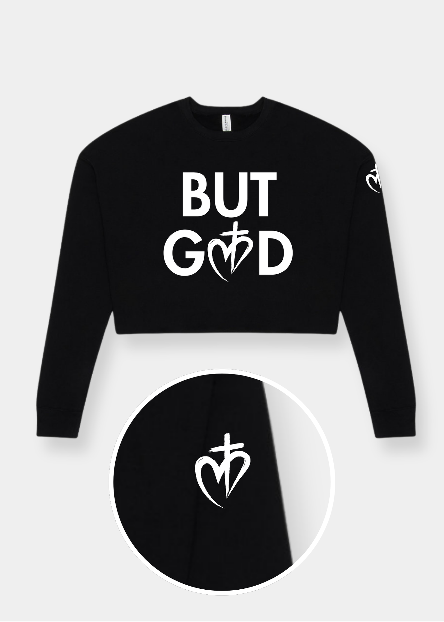 Women's Cropped Crew Fleece - Black