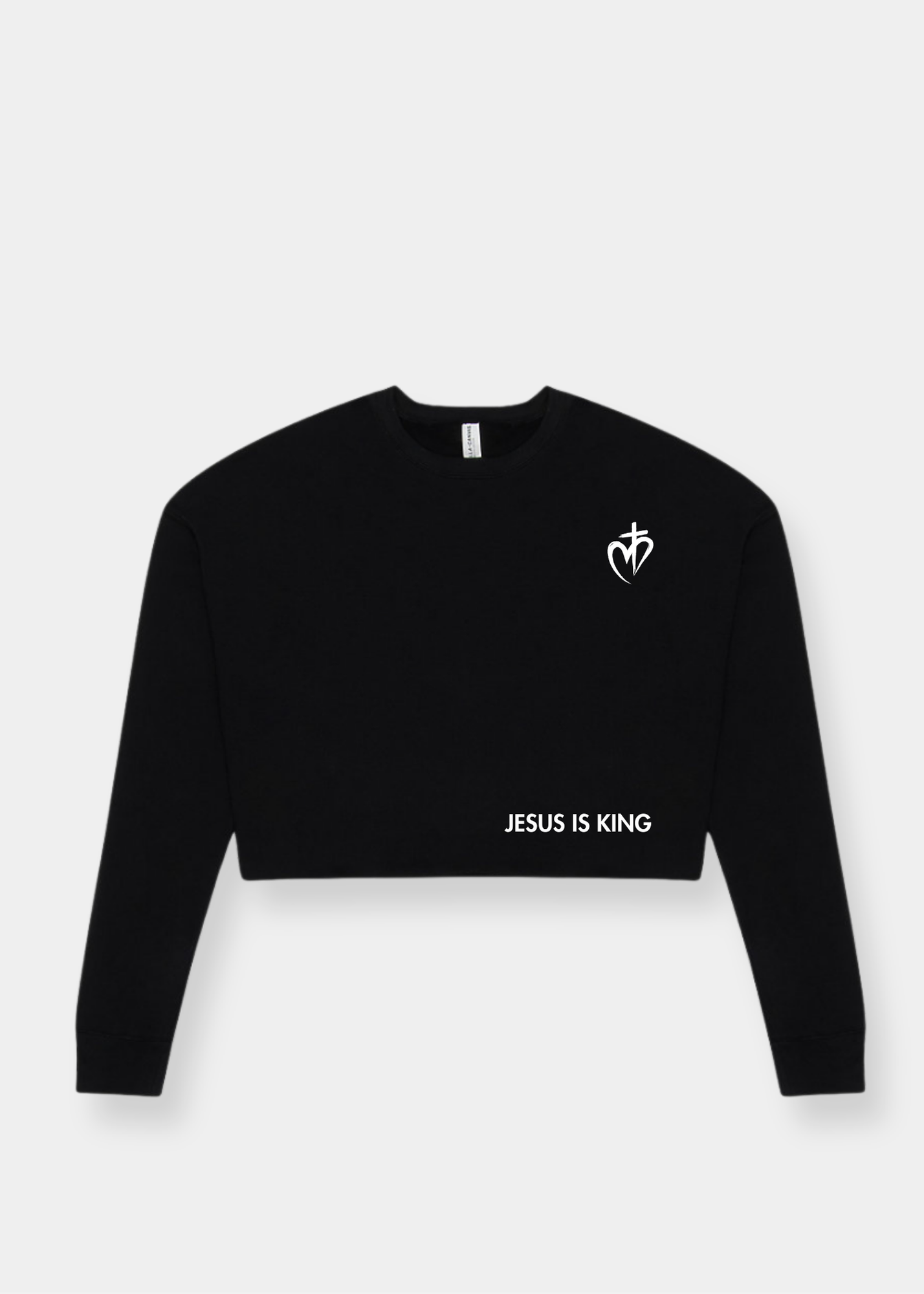Women's Cropped Crew Fleece - Black