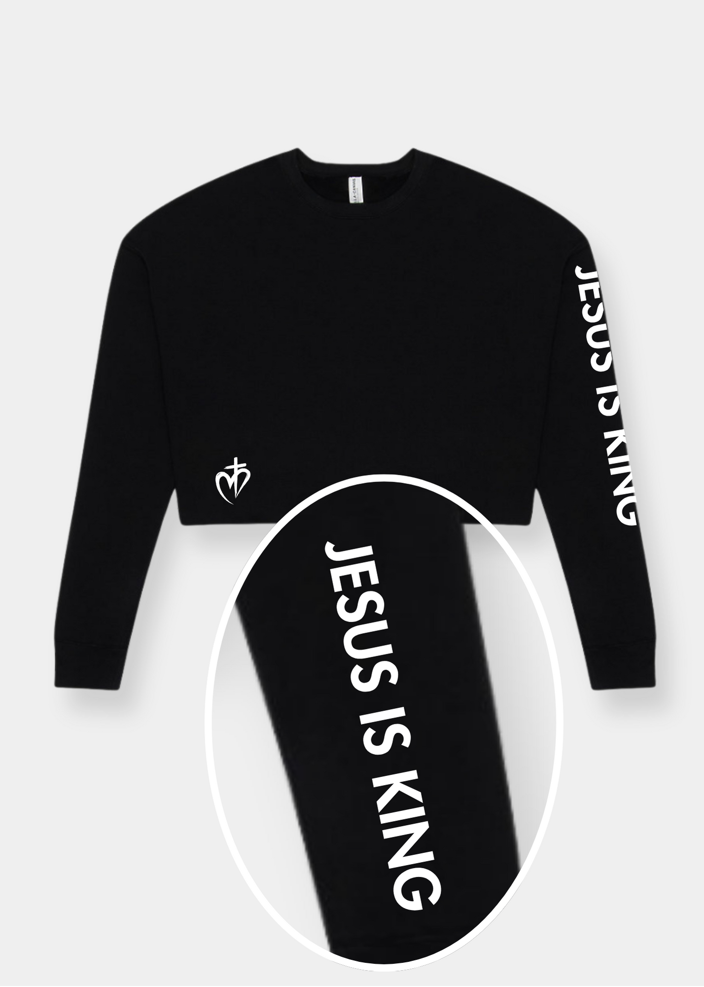 Women's Cropped Crew Fleece - Black
