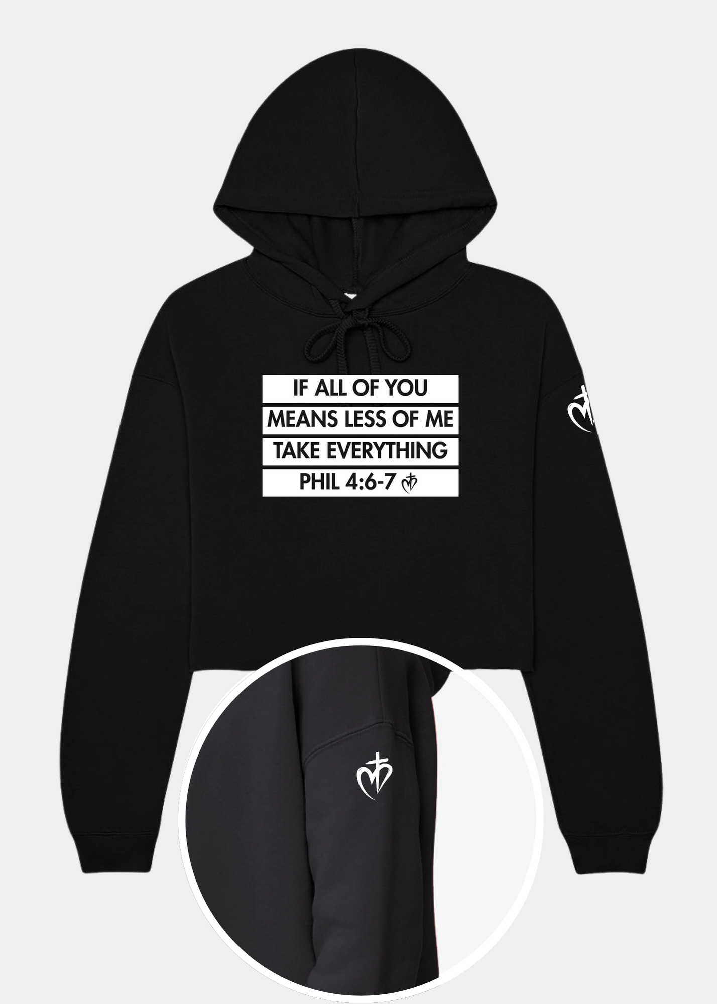 Women's Cropped Fleece Hoodie - FREEDOM