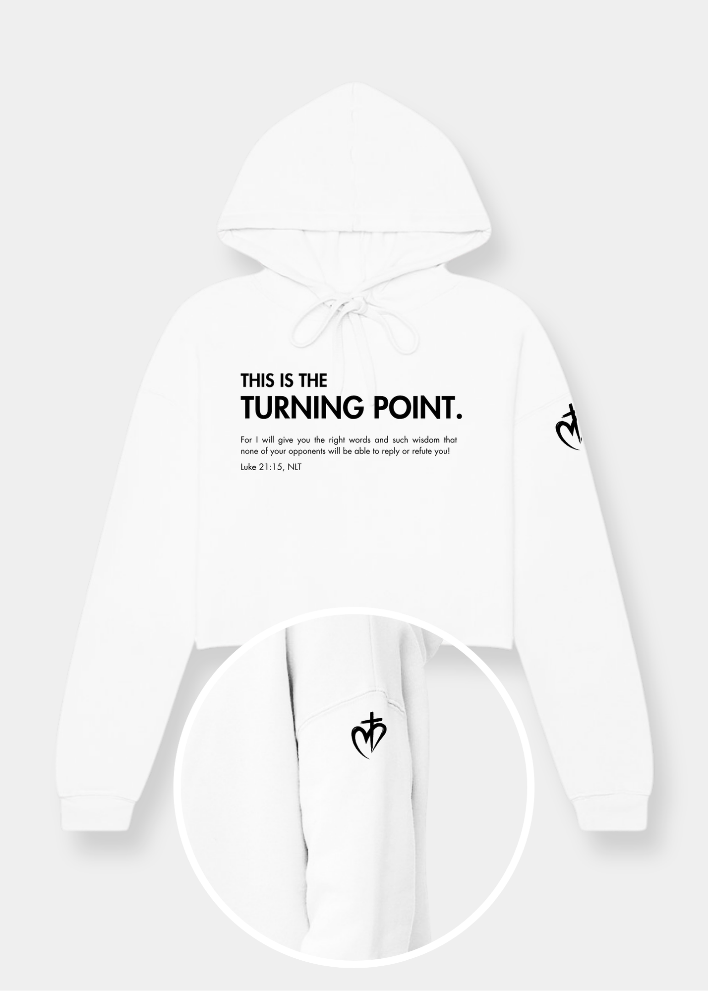 Women's Cropped Fleece Hoodie - FREEDOM
