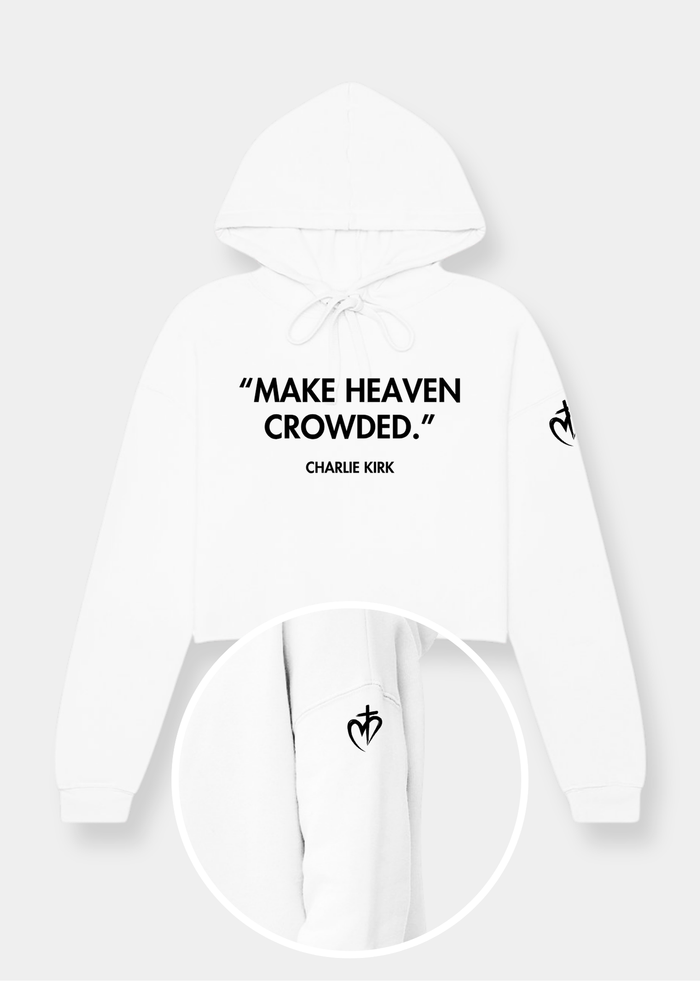 Women's Cropped Fleece Hoodie - FREEDOM
