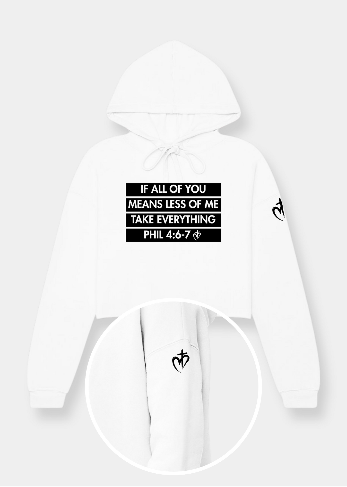 Women's Cropped Fleece Hoodie - FREEDOM