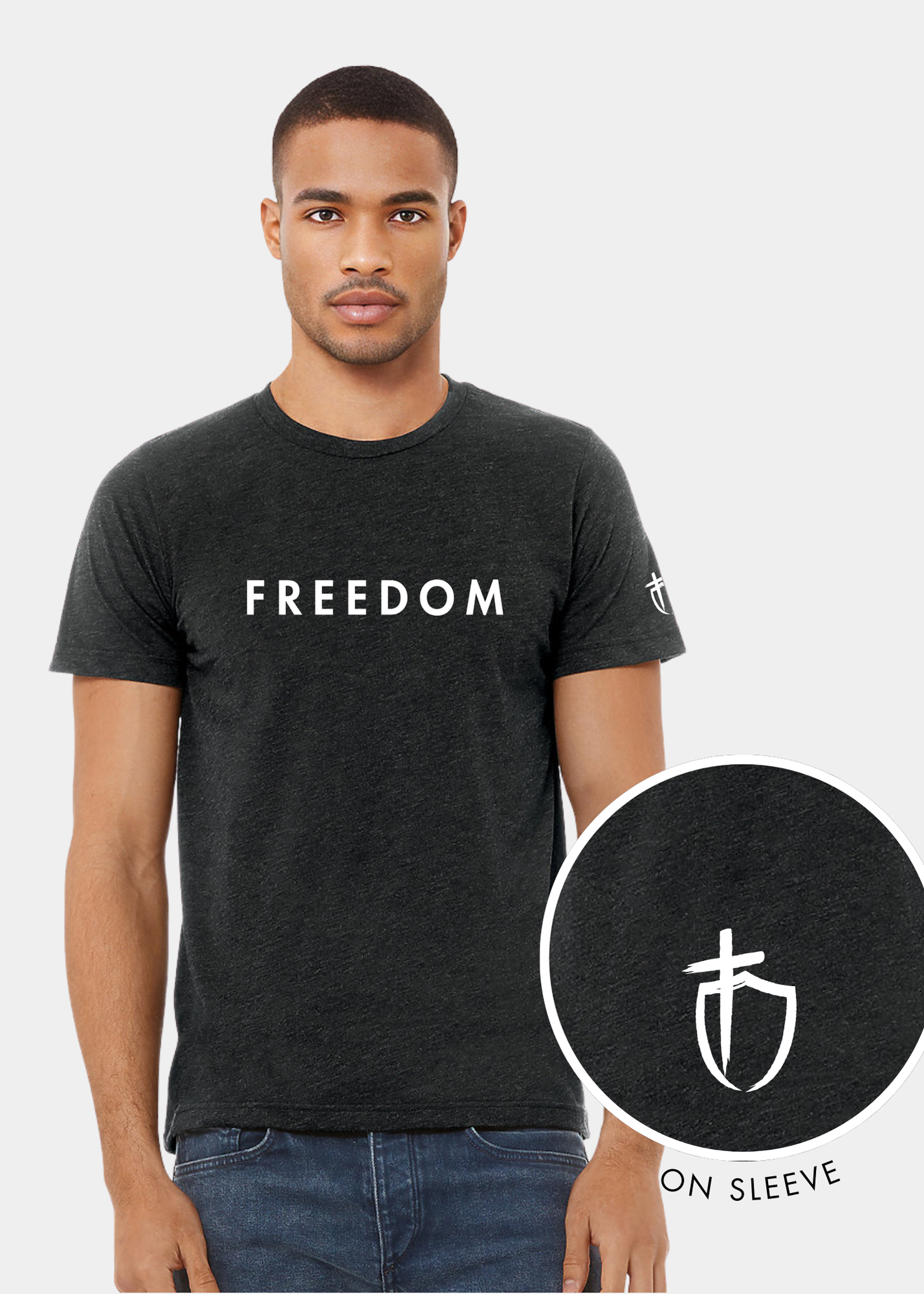 Men's Triblend Short Sleeve Tee - FREEDOM