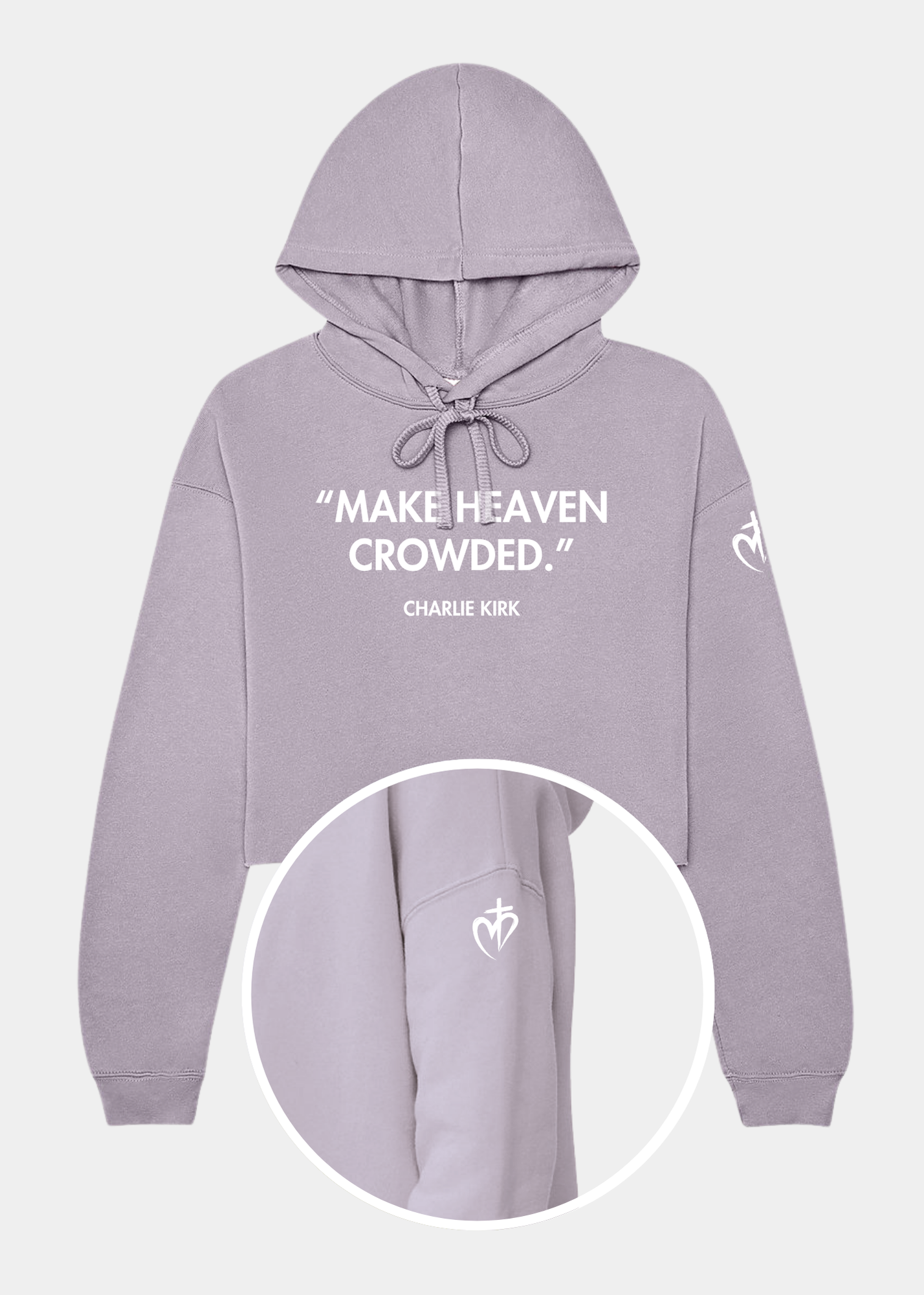 Women's Cropped Fleece Hoodie - FREEDOM