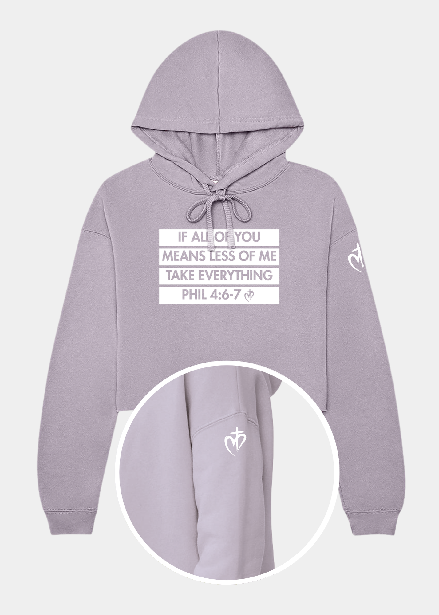 Women's Cropped Fleece Hoodie - FREEDOM