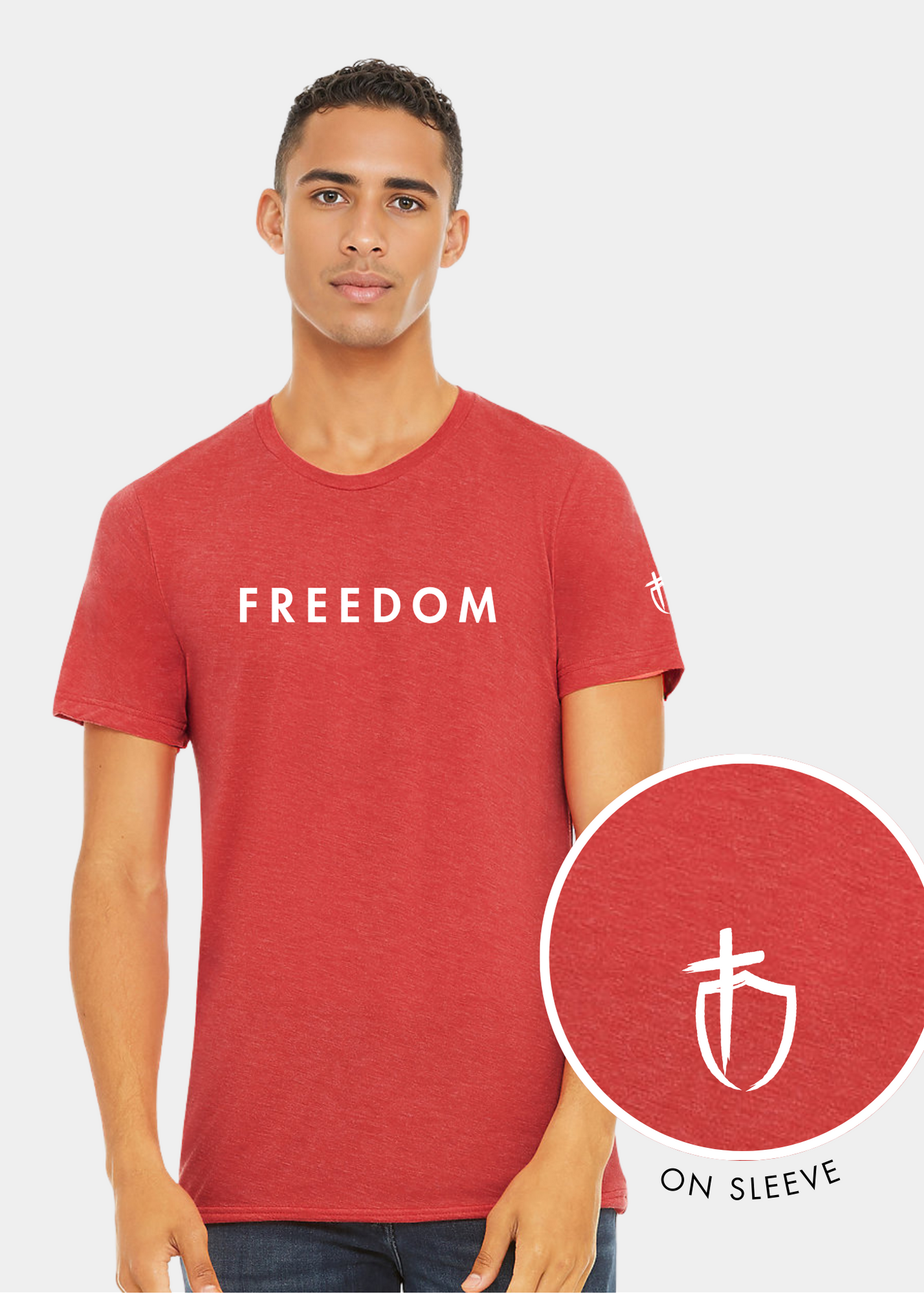 Men's Triblend Short Sleeve Tee - FREEDOM