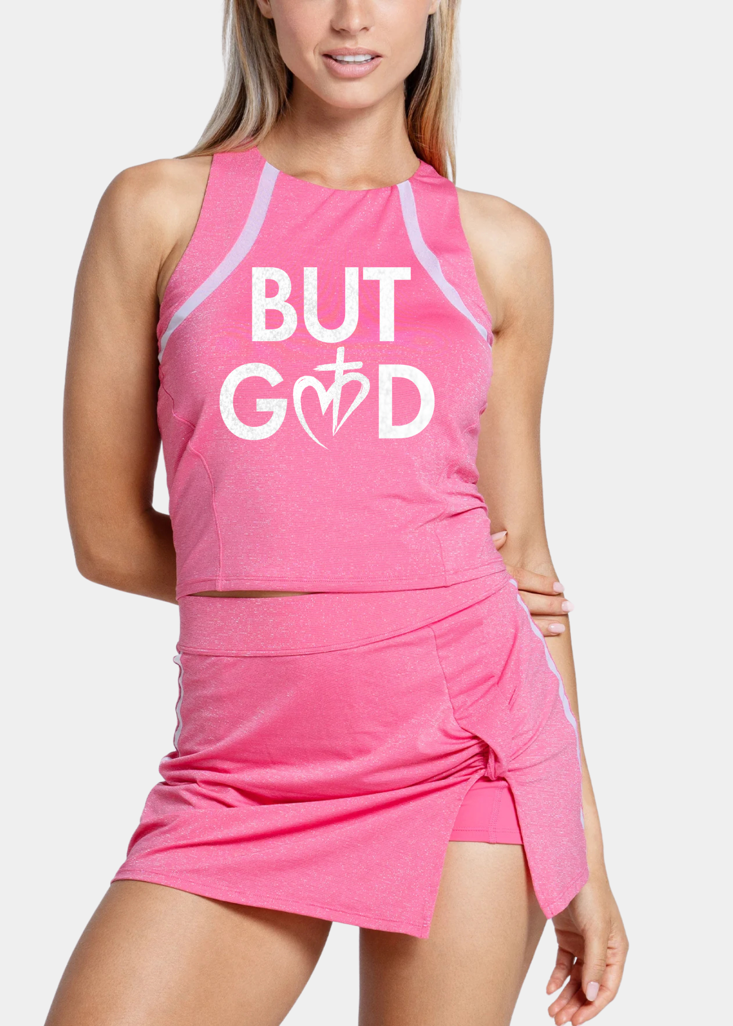 Lucky in Love Shimmer High Neck Tank