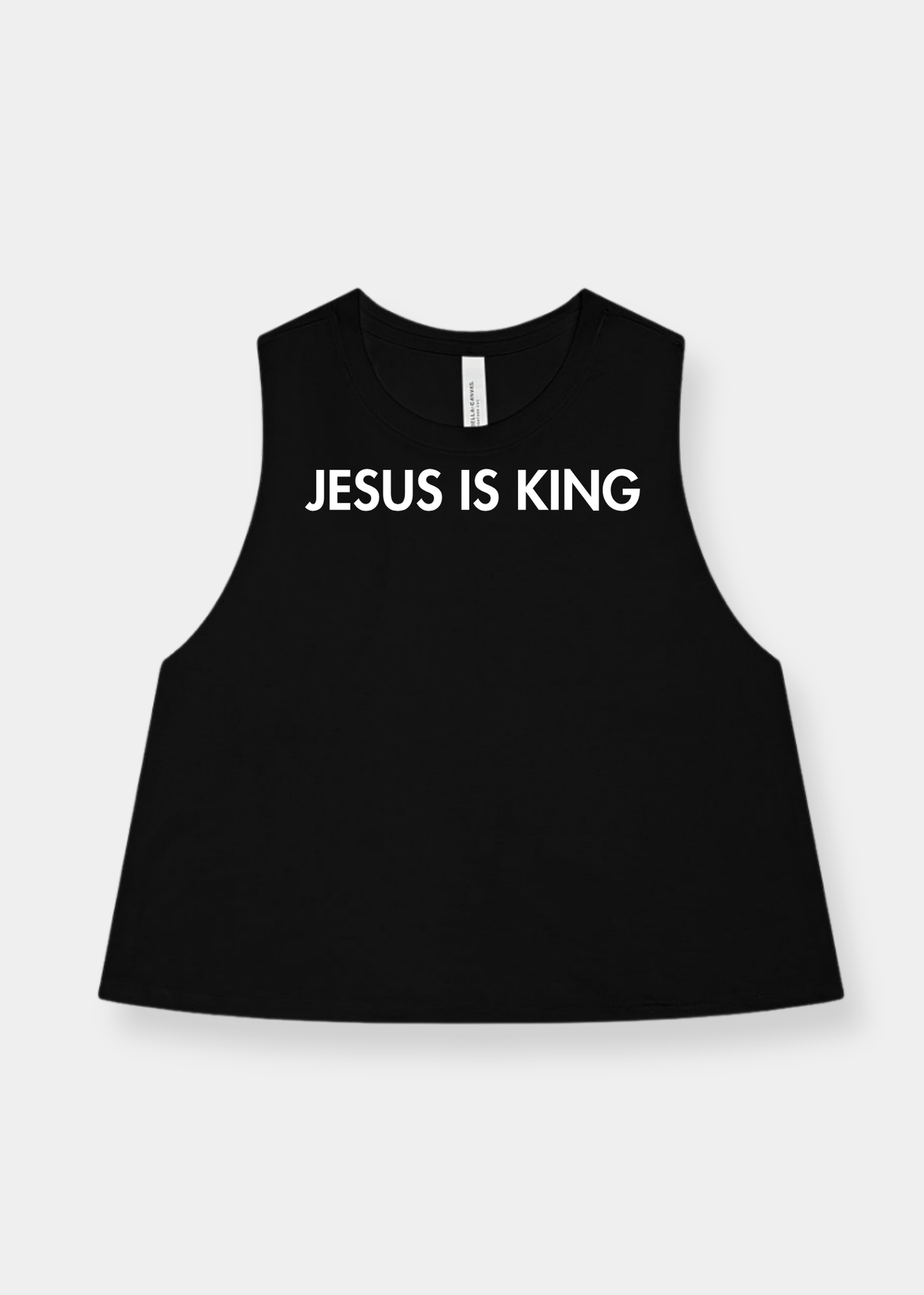 Women's Racerback Cropped Tank - Black