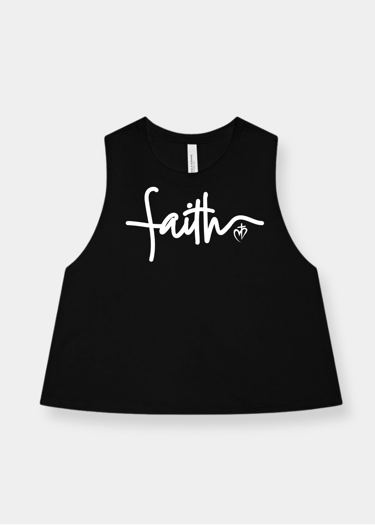 Women's Racerback Cropped Tank - Black