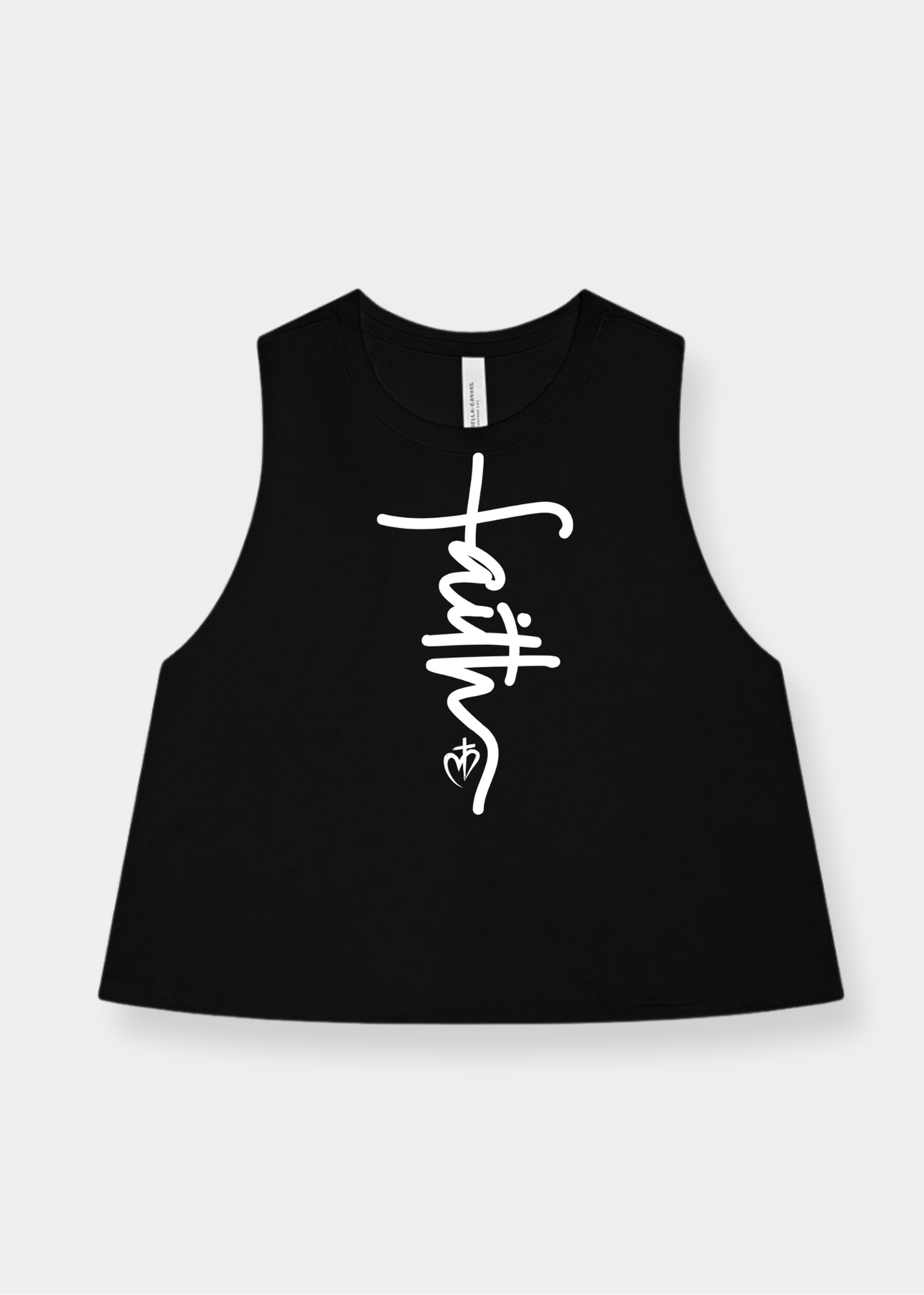 Women's Racerback Cropped Tank - Black