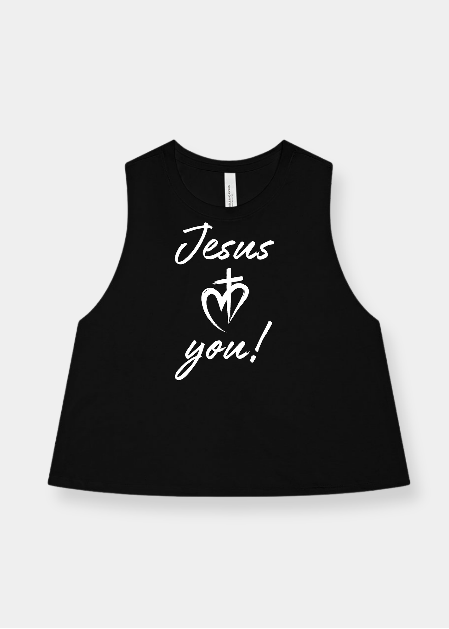 Women's Racerback Cropped Tank - Black
