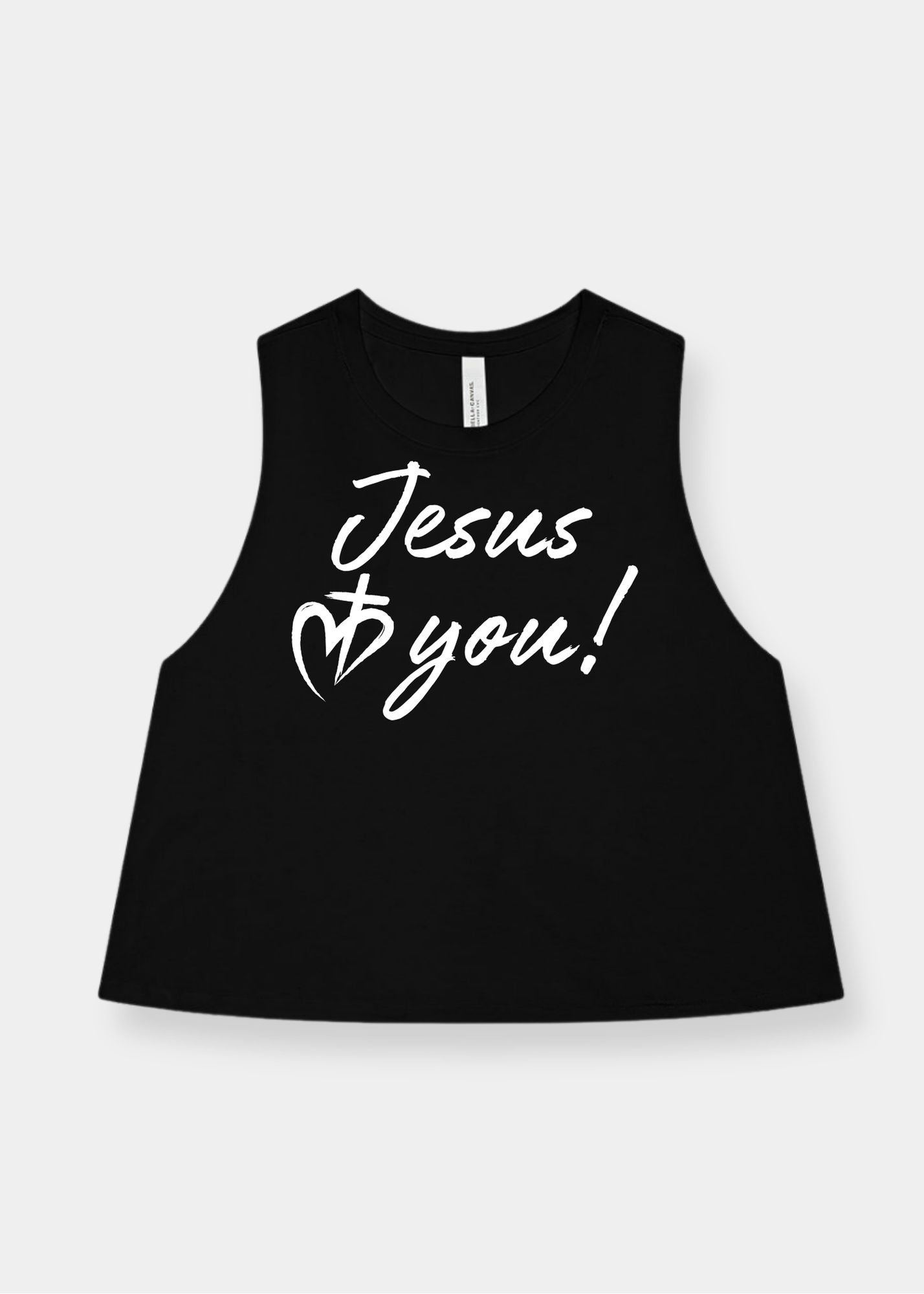 Women's Racerback Cropped Tank - Black