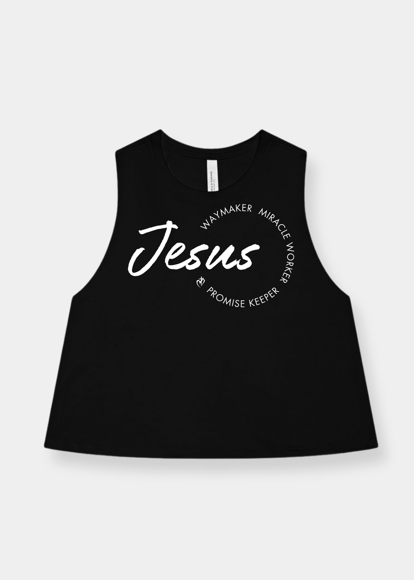 Women's Racerback Cropped Tank - Black