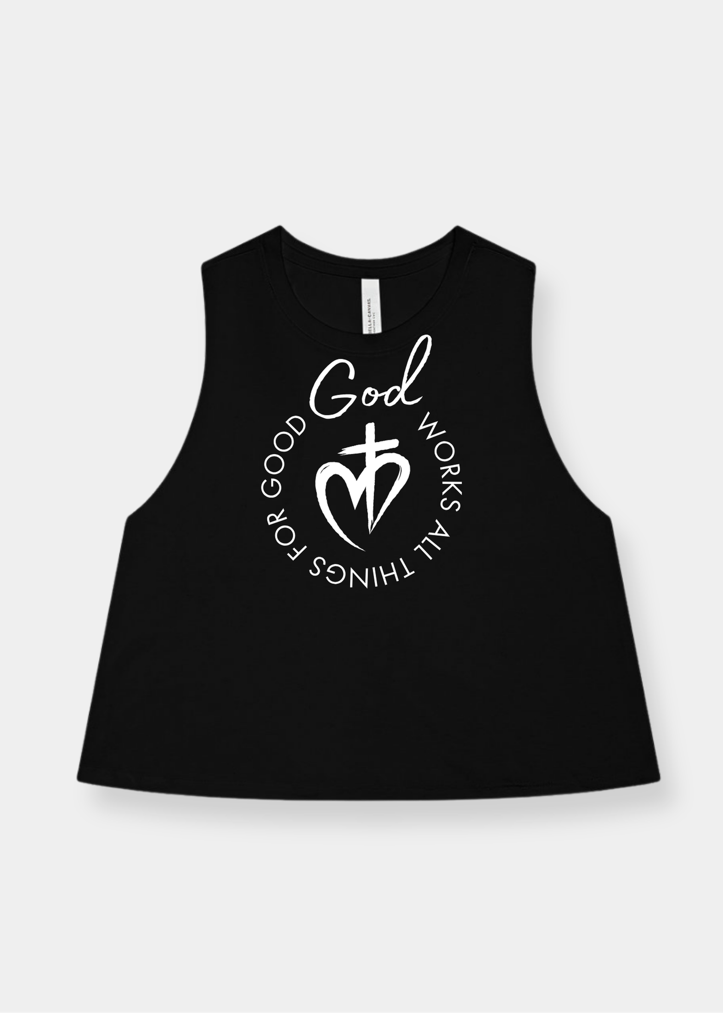 Women's Racerback Cropped Tank - Black