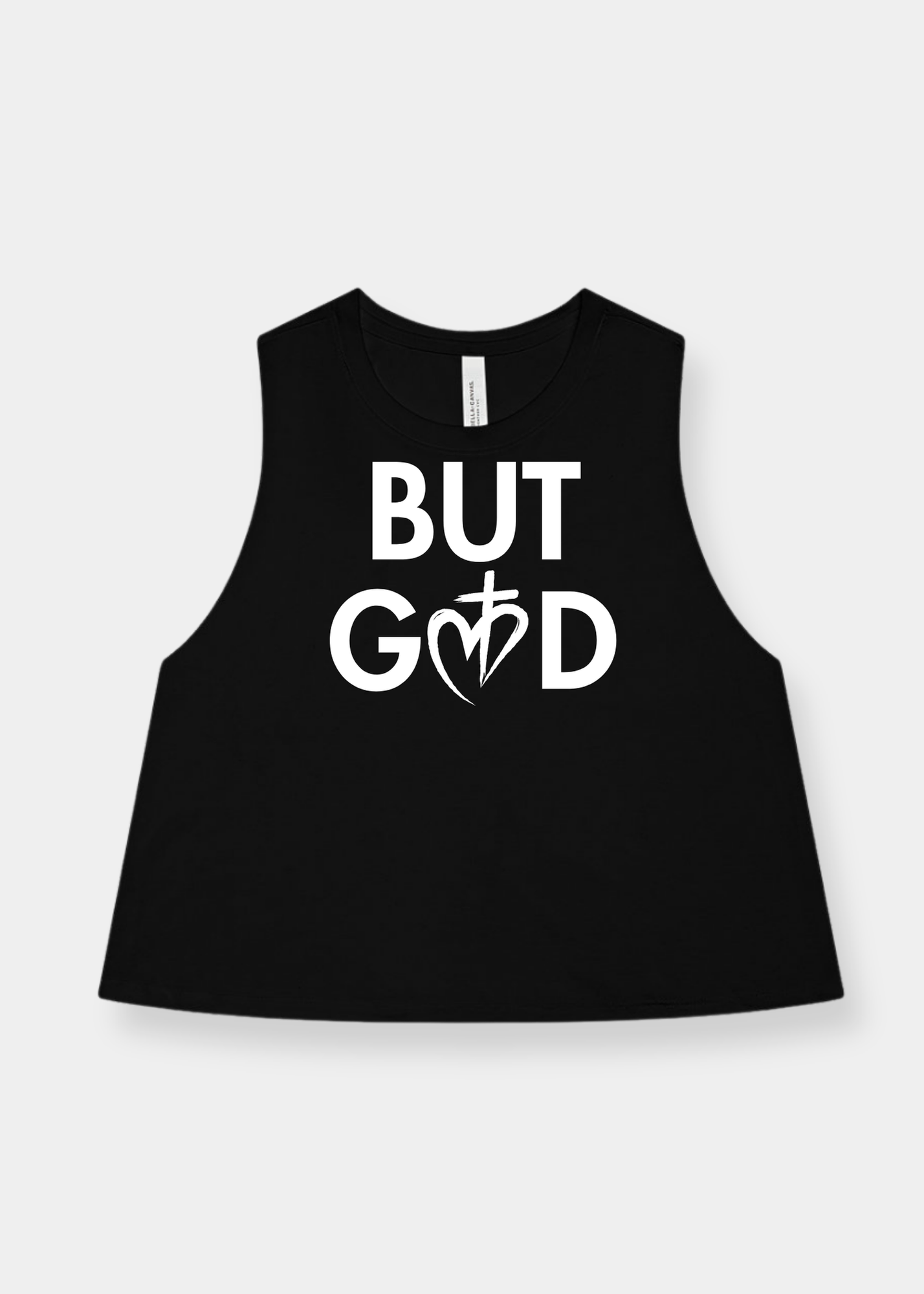 Women's Racerback Cropped Tank - Black