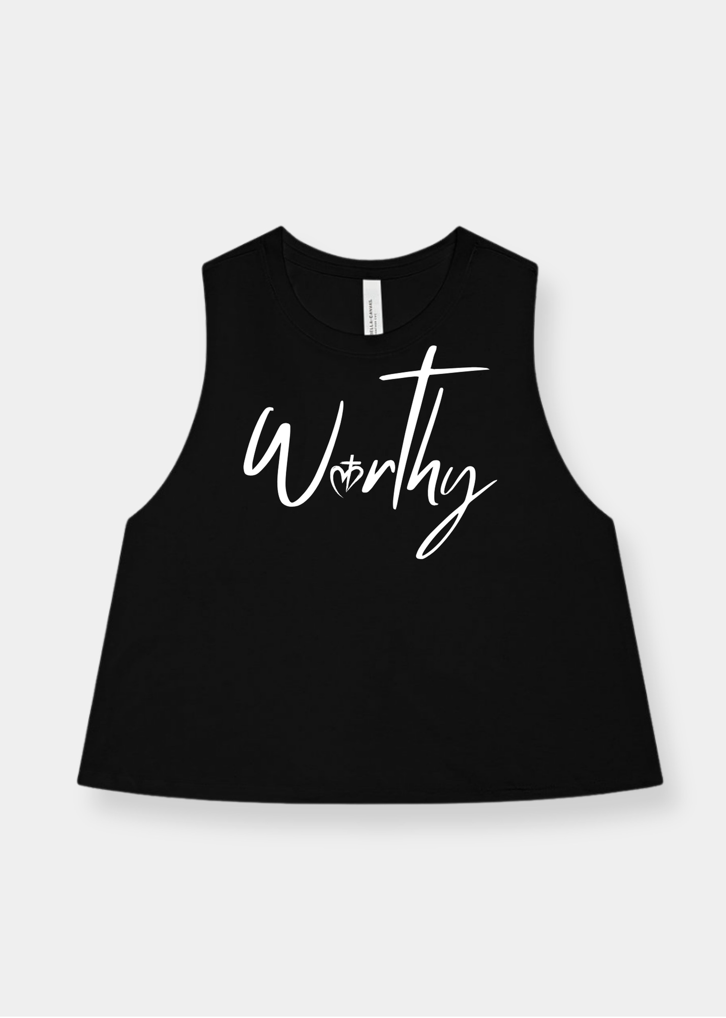 Women's Racerback Cropped Tank - Black