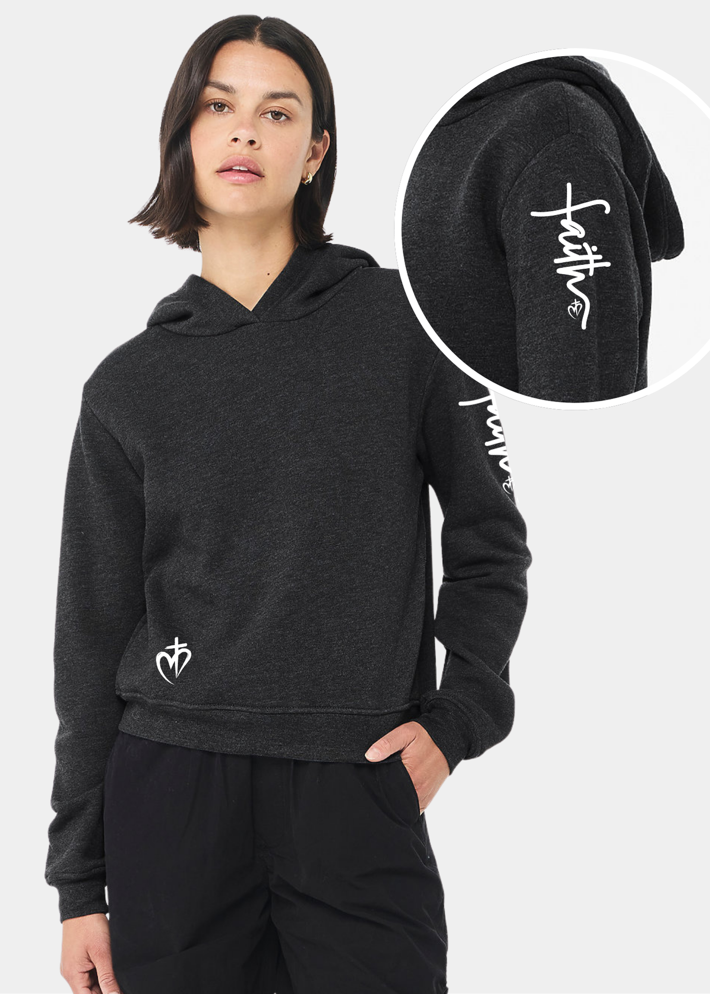 Women's Classic Pullover Hoodie - Dark Heather Gray