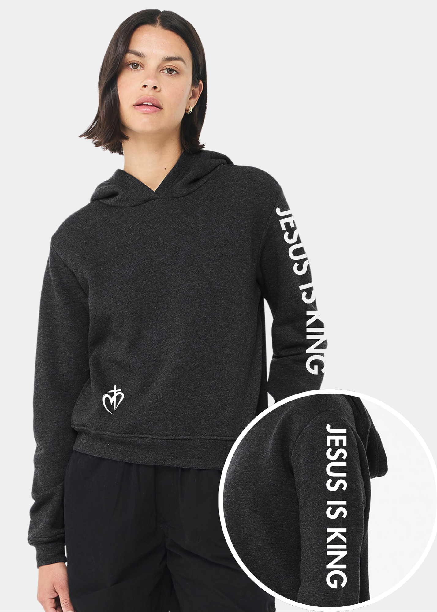 Women's Classic Pullover Hoodie - Dark Heather Gray