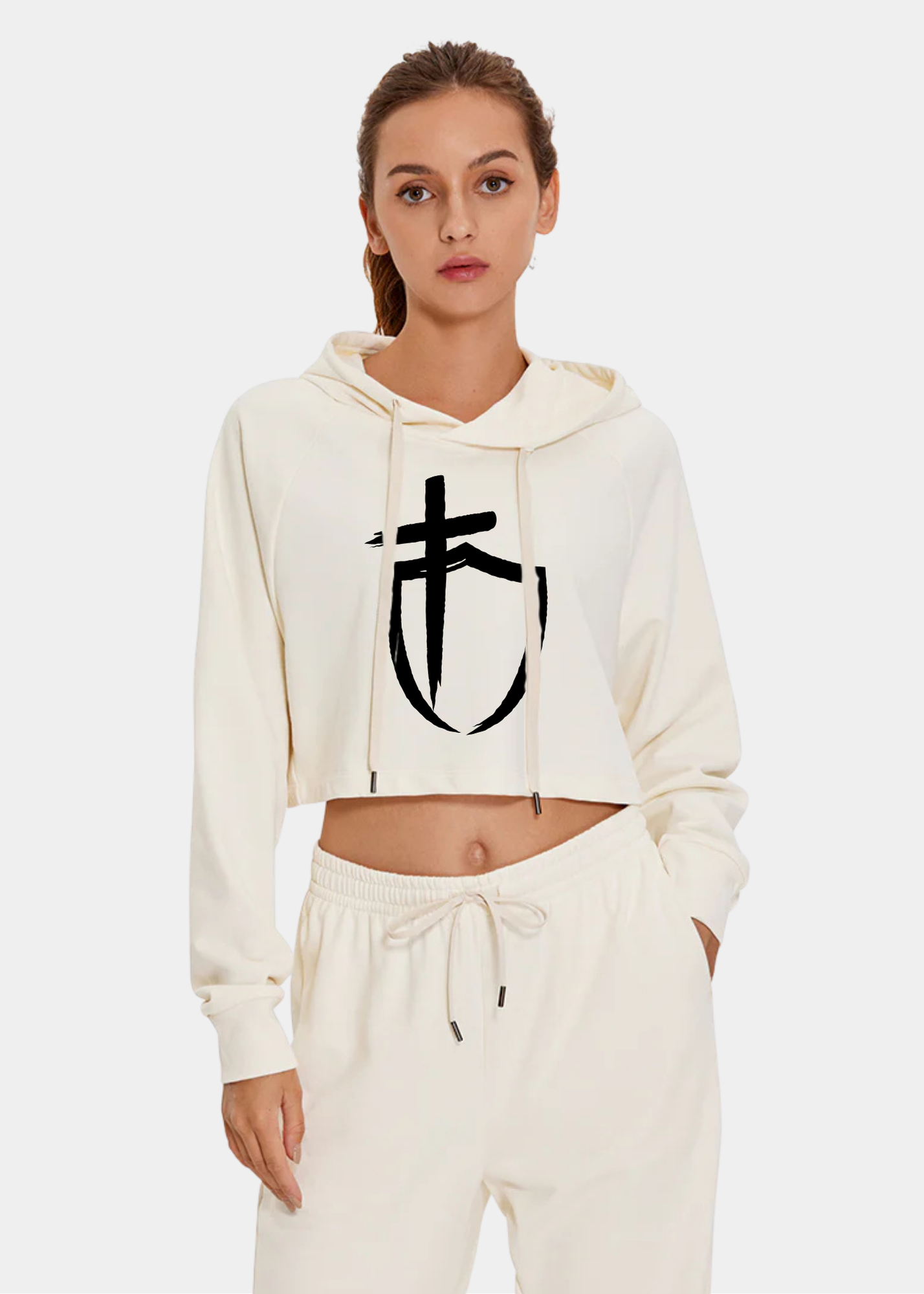 Down the Street Cropped Hoodies