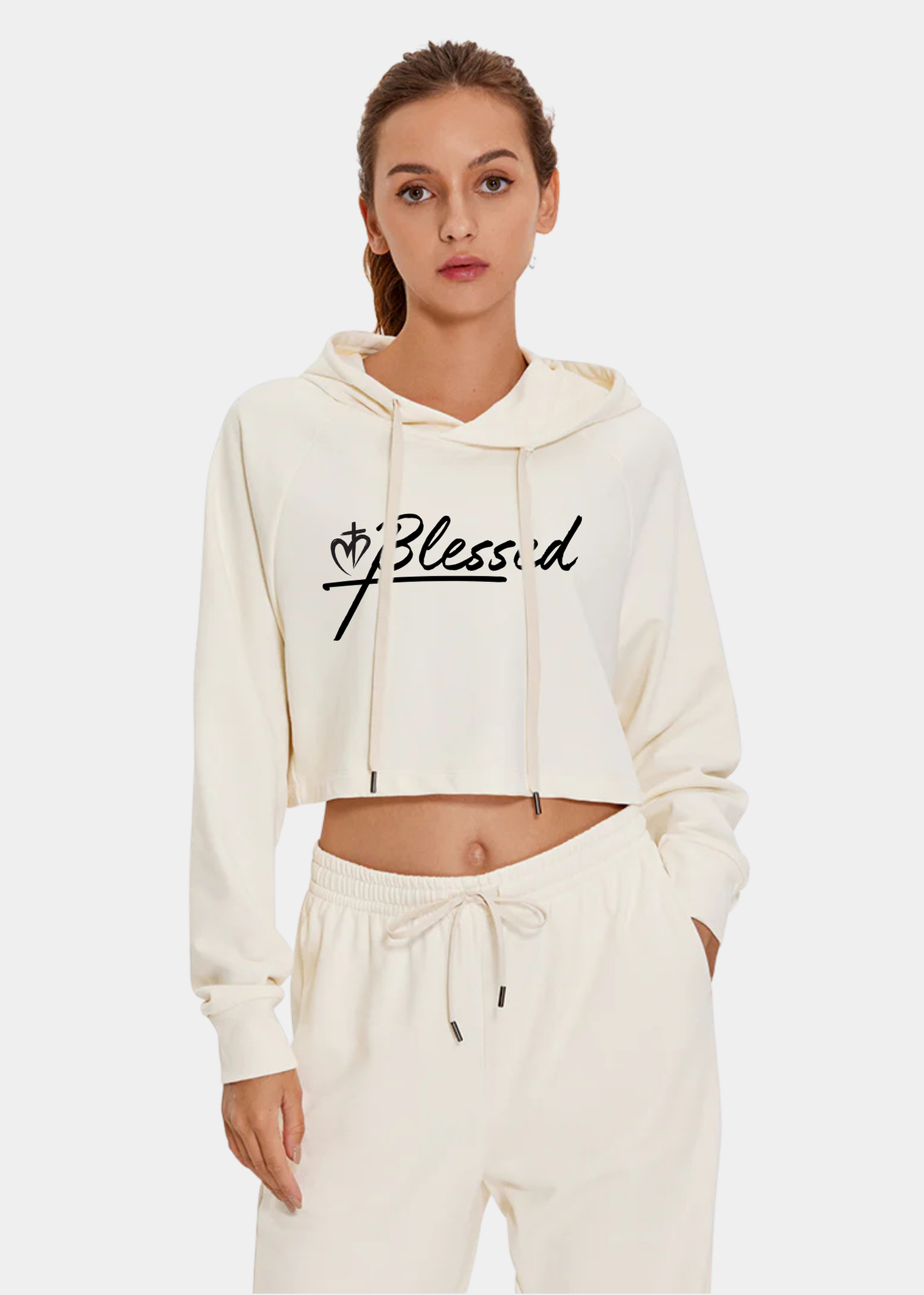 Down the Street Cropped Hoodies