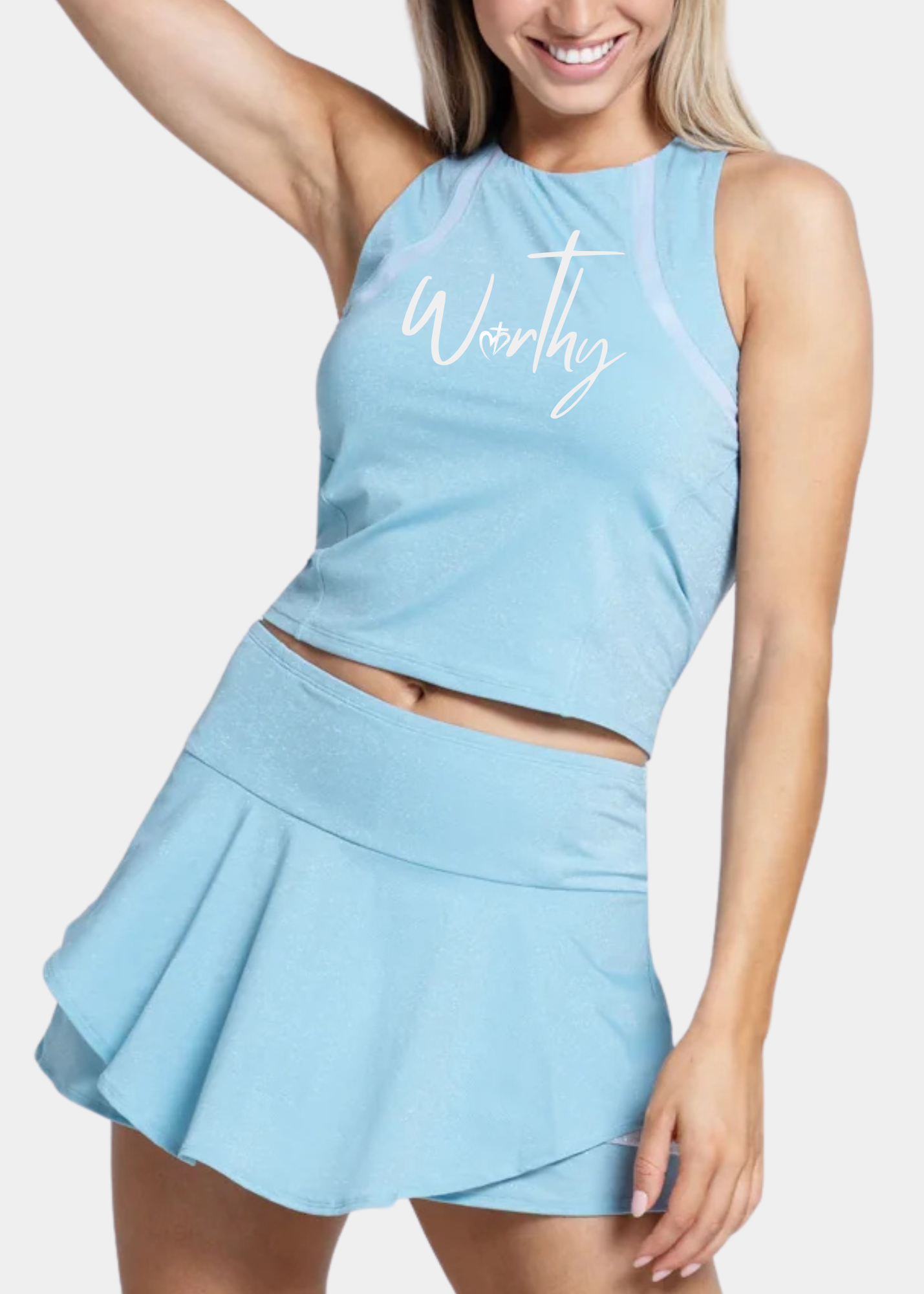 Lucky in Love Shimmer High Neck Tank