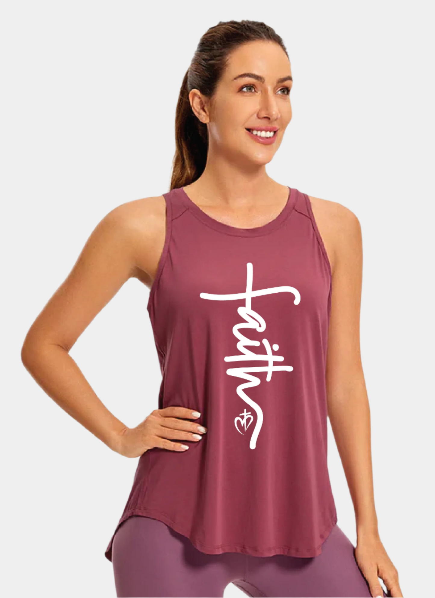 Pima Cotton Tank Split Open Back