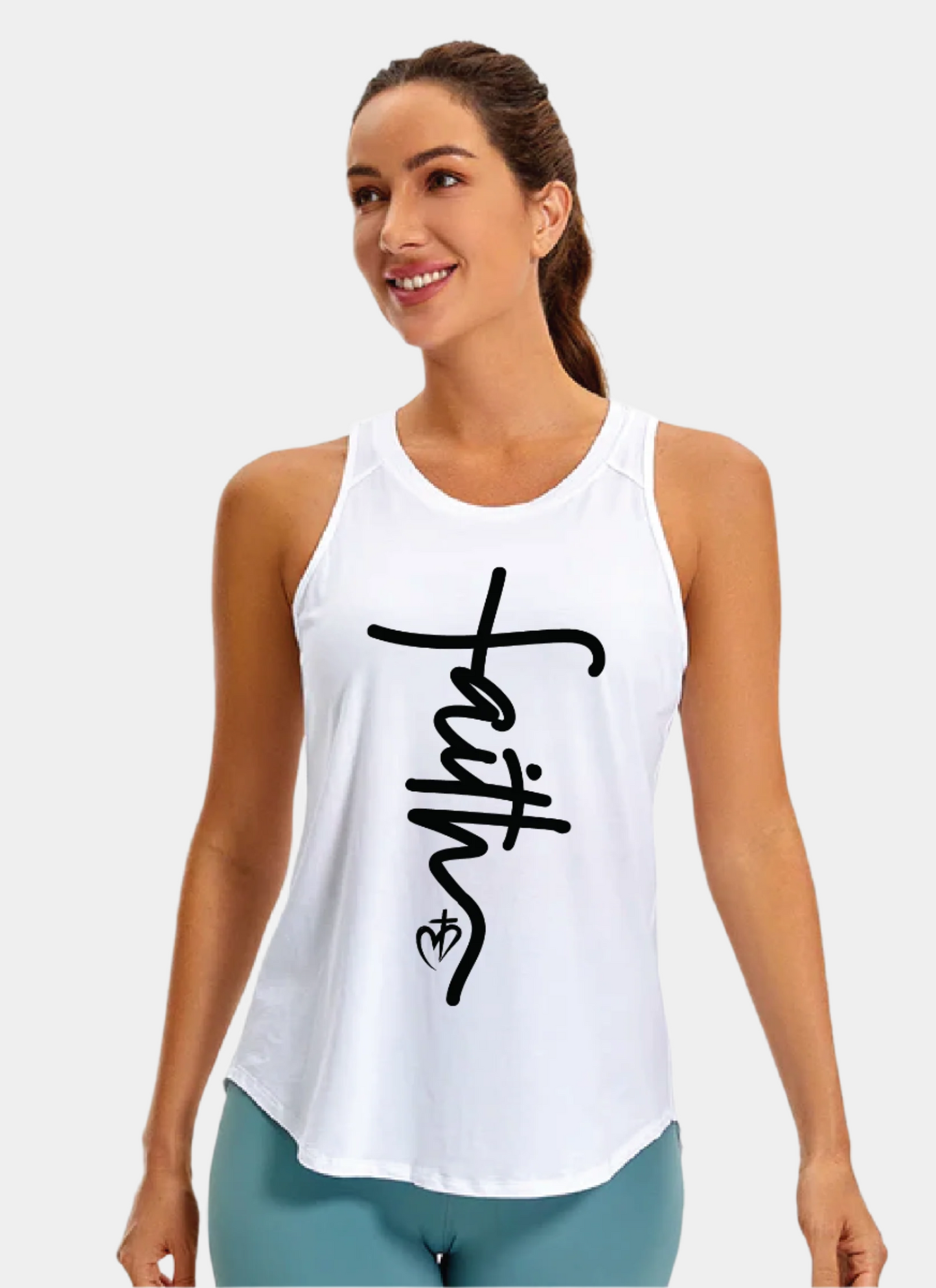 Pima Cotton Tank Split Open Back