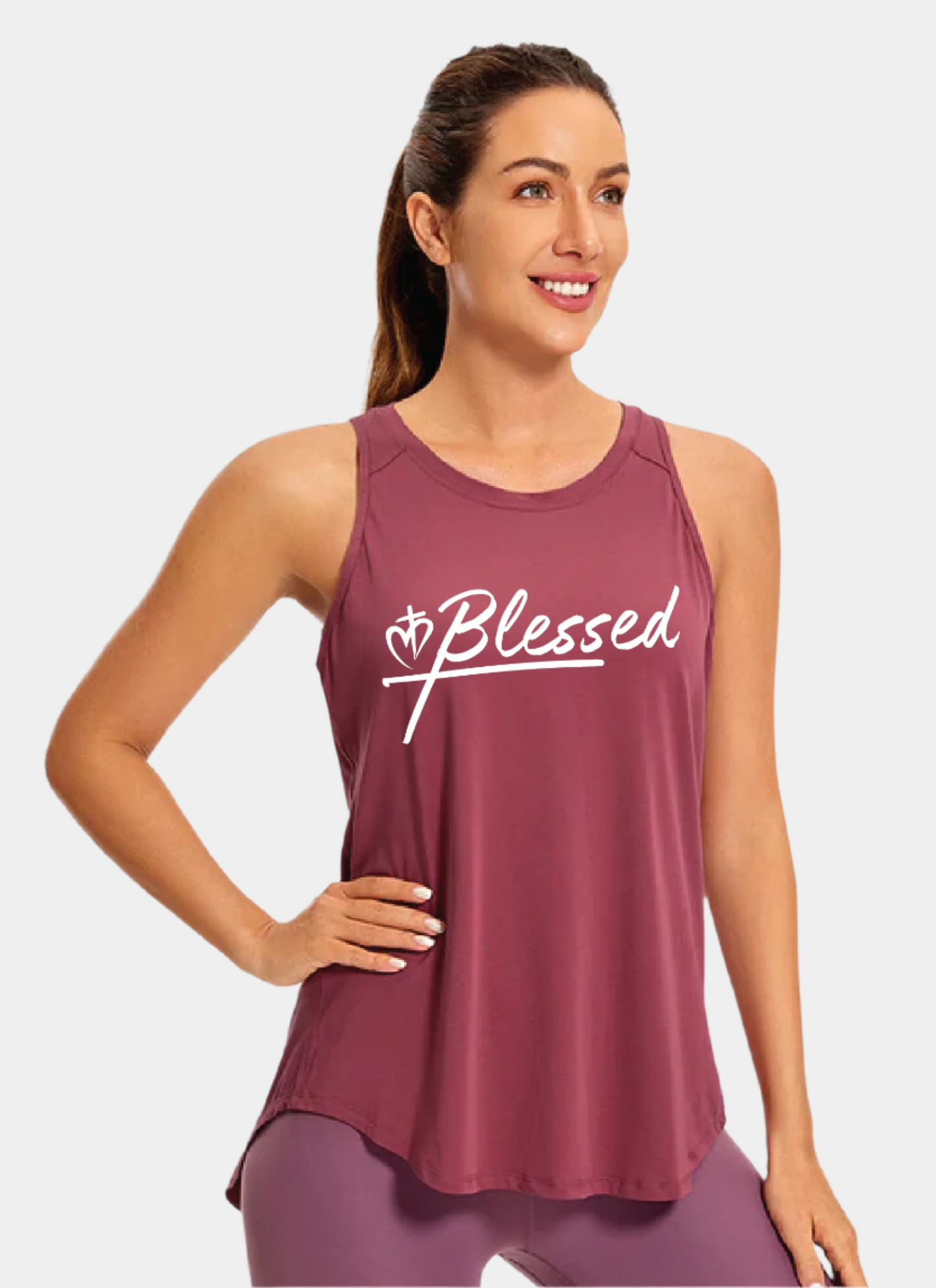 Pima Cotton Tank Split Open Back