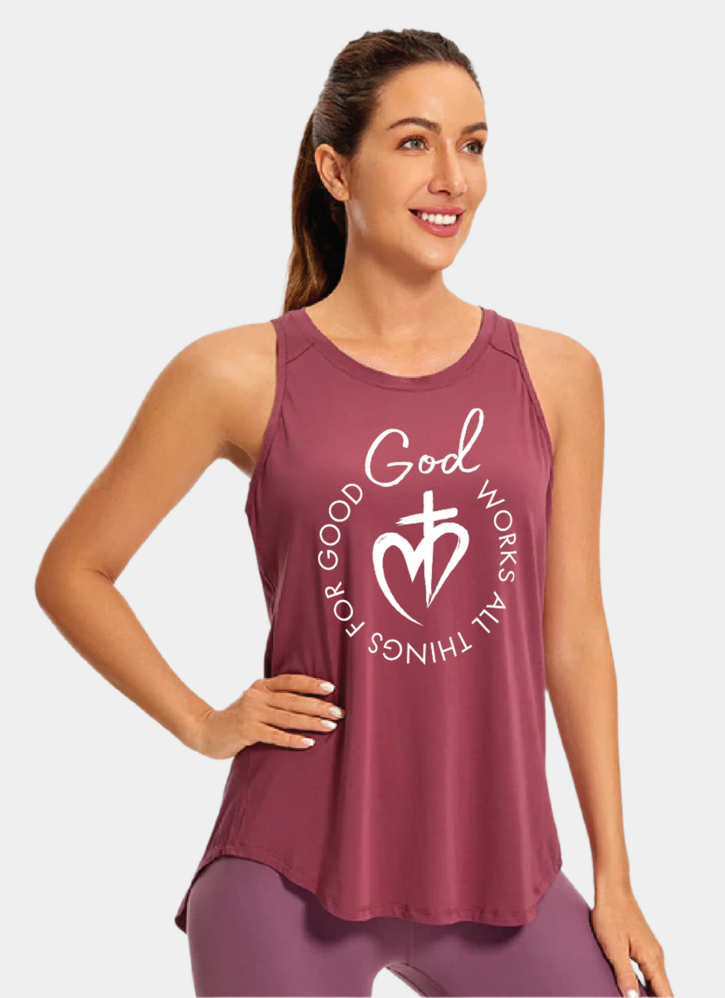 Pima Cotton Tank Split Open Back