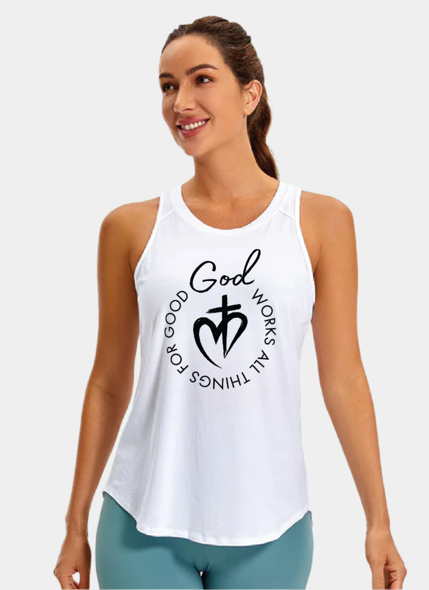 Pima Cotton Tank Split Open Back