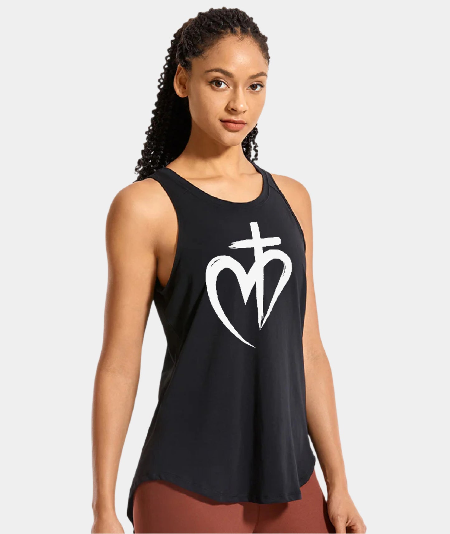 Pima Cotton Tank Split Open Back