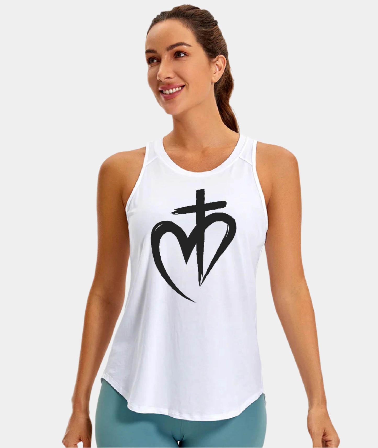 Pima Cotton Tank Split Open Back