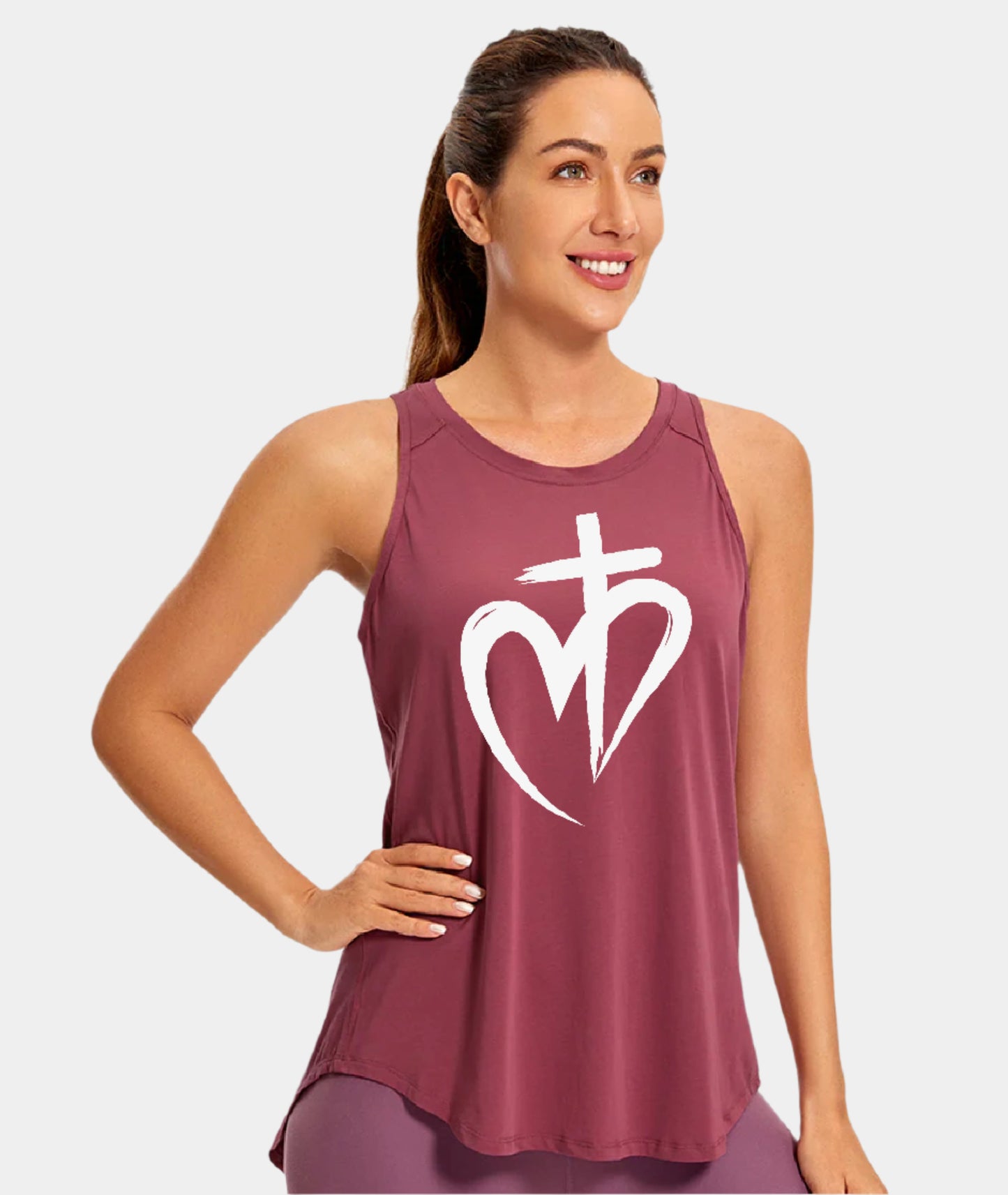 Pima Cotton Tank Split Open Back