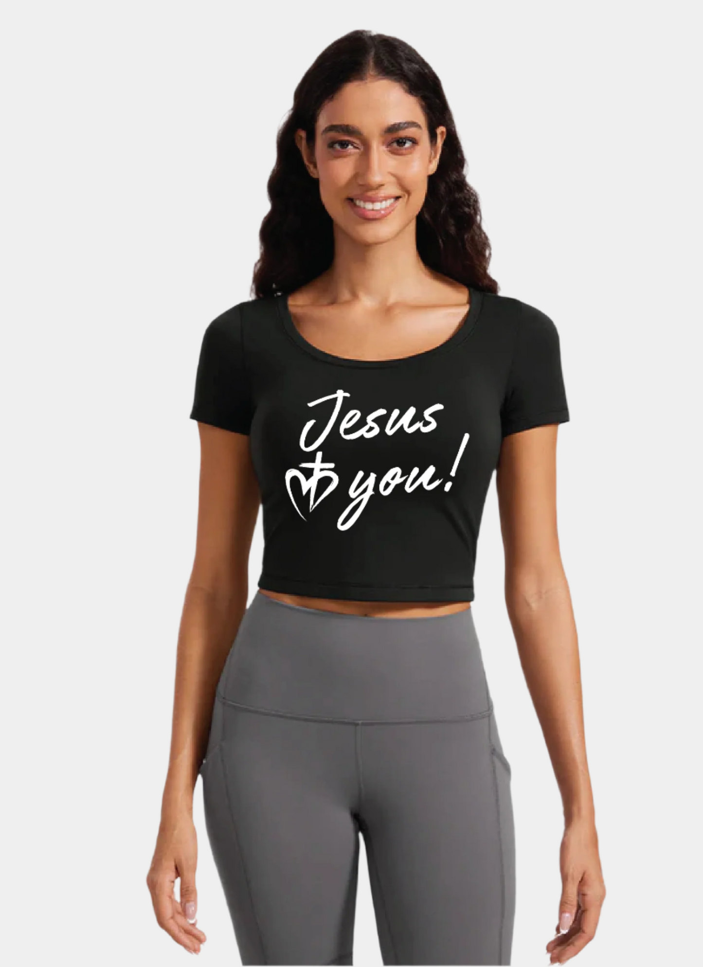 Butterluxe Scoop Neck Cropped Short Sleeves