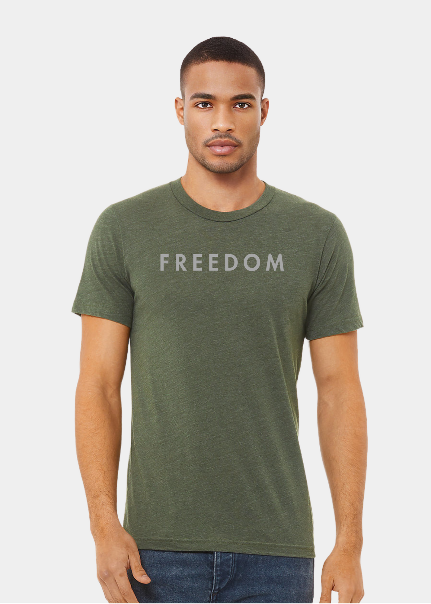 Men's Triblend Short Sleeve Tee - FREEDOM