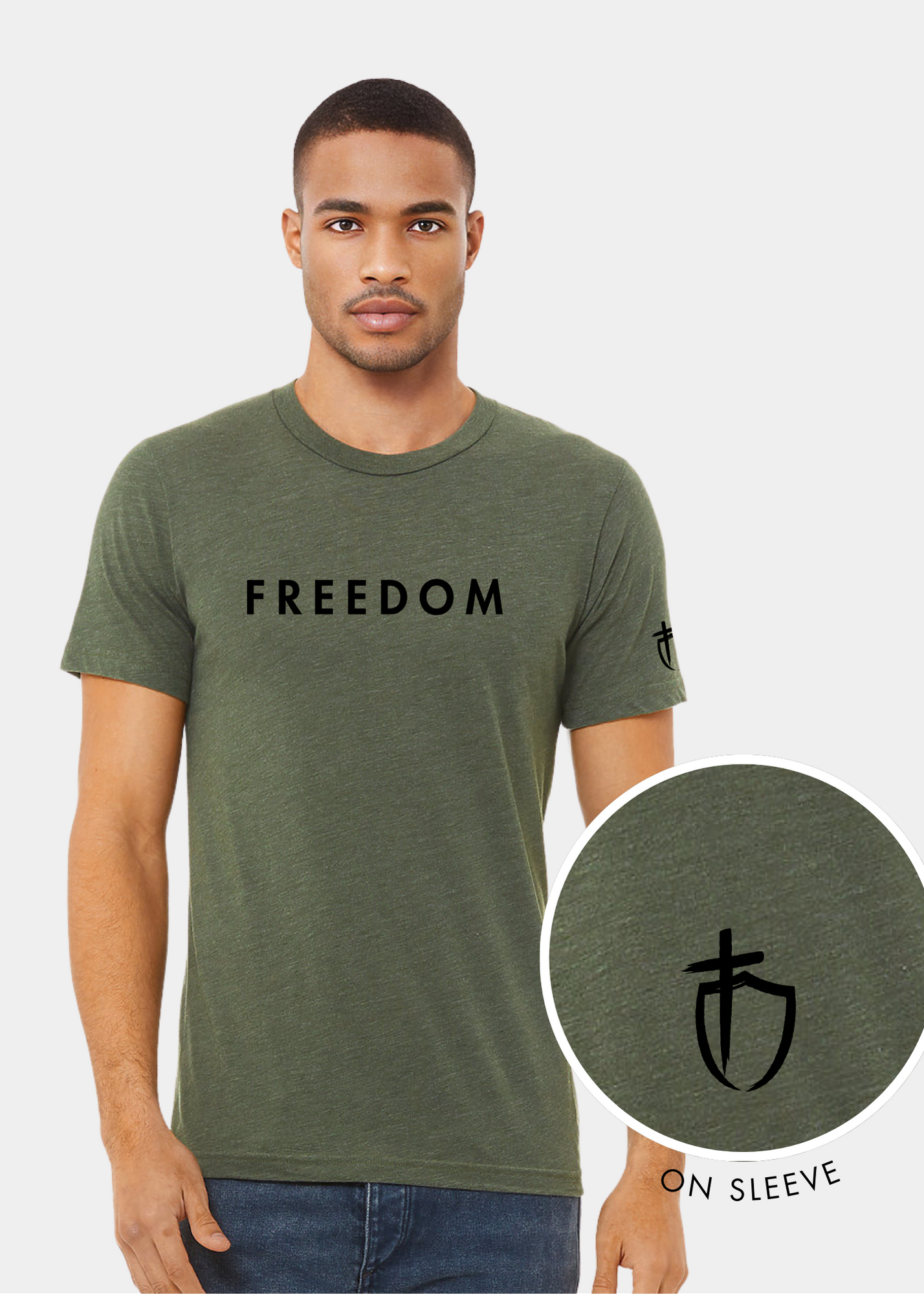 Men's Triblend Short Sleeve Tee - FREEDOM